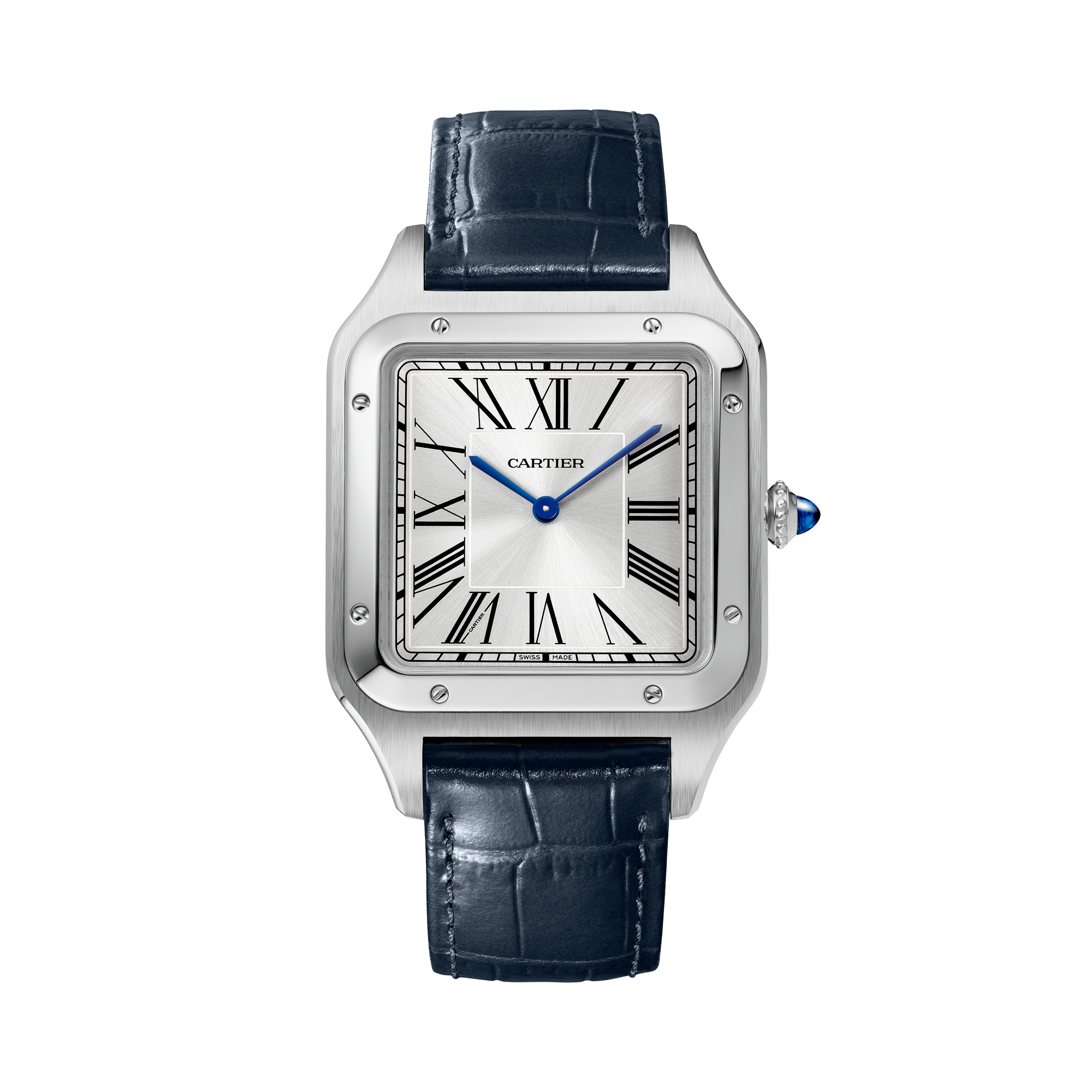 Cartier Santos 46.6mm, Silver Dial, Roman Numerals_1