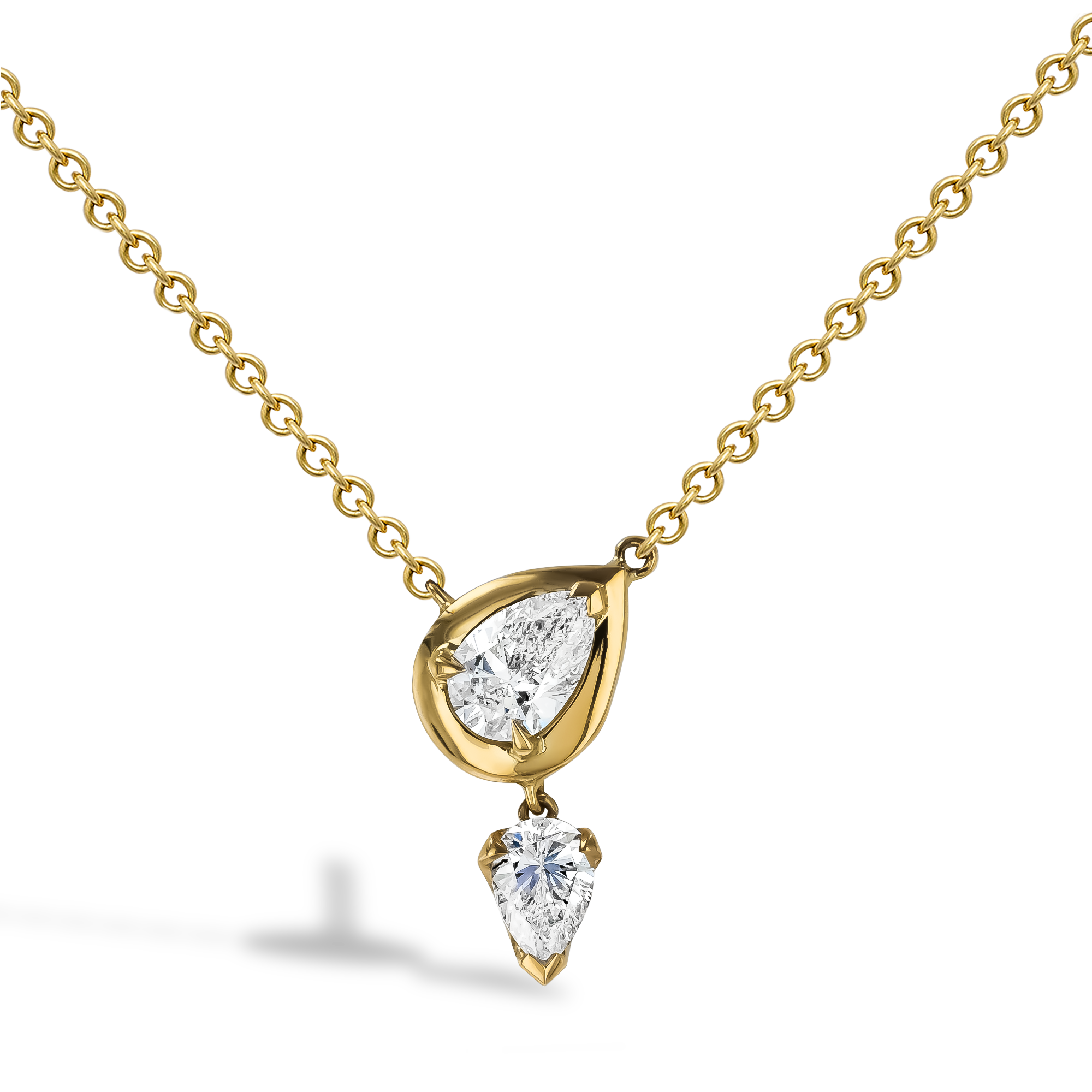 Skimming Stone 0.35ct Pearshape Diamond Drop Pendant Pearshape, Claw Set_1