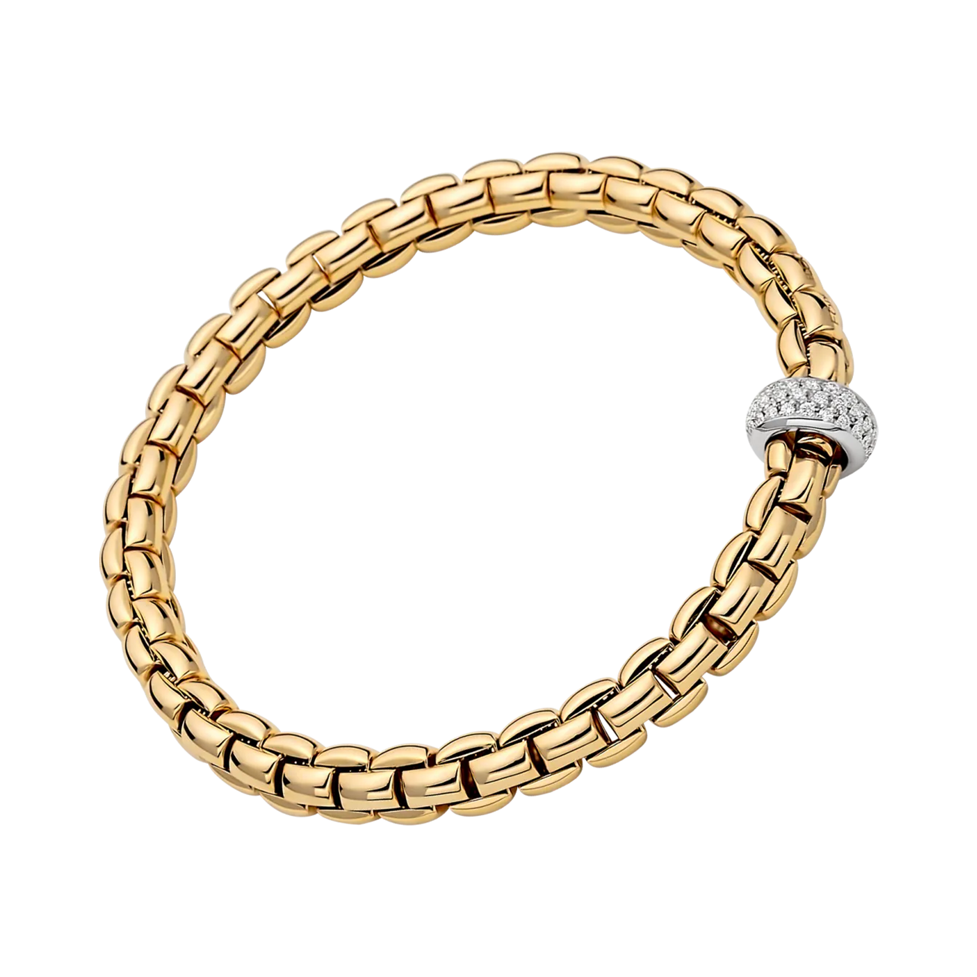 Fope Eka Flex'It Diamond Bracelet Round Brilliant Cut, Pave Set_1