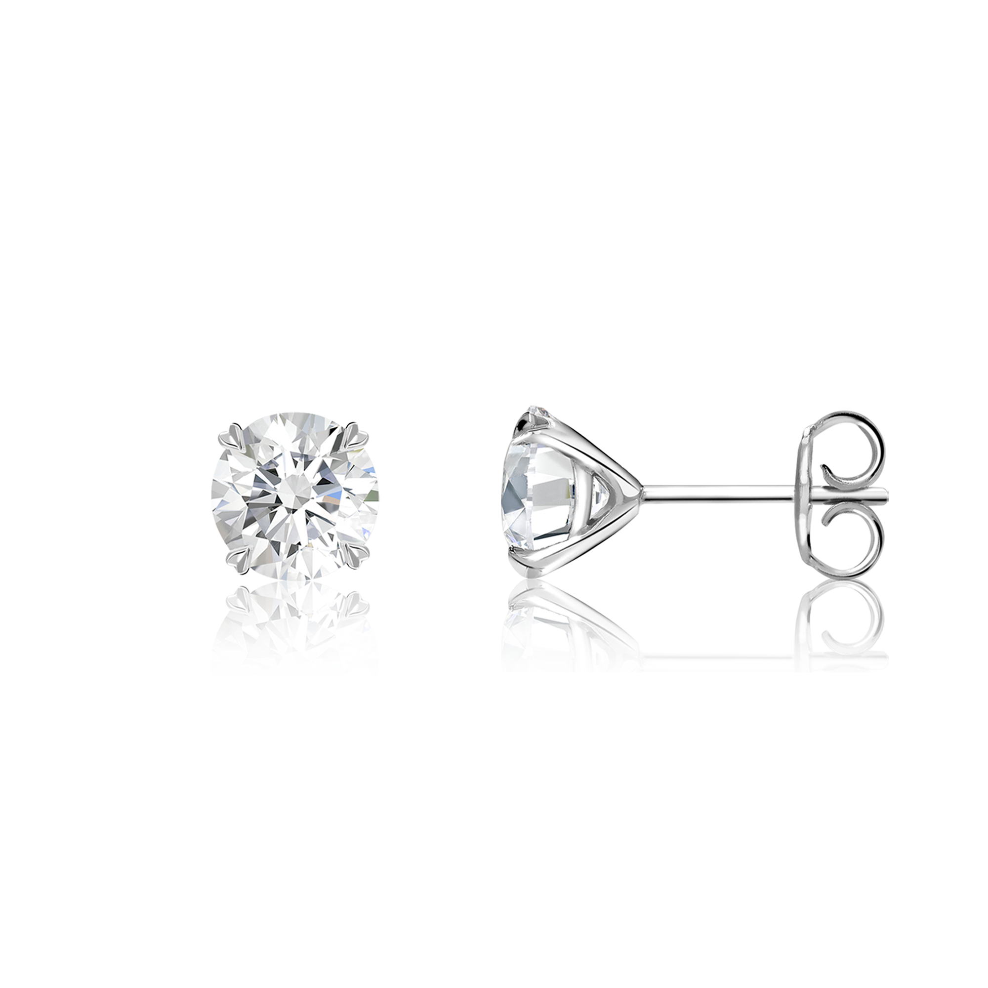 Windsor 1.38ct Diamond Stud Earrings Brilliant cut, Claw set_2