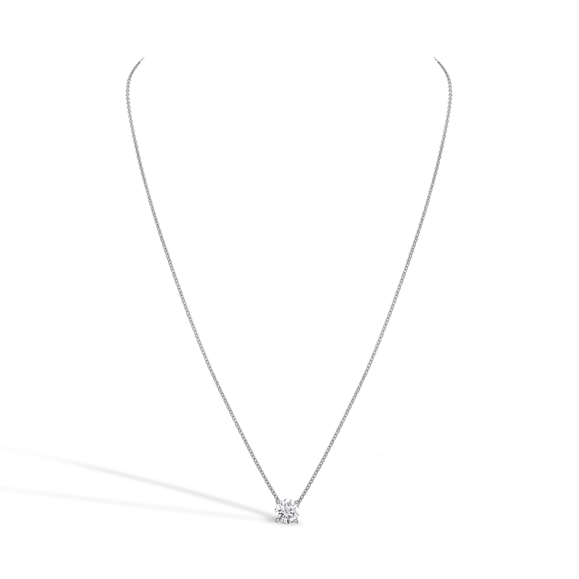 Brilliant Cut 0.51ct Diamond Pendant in 18ct White Gold Brilliant cut, Claw set_2