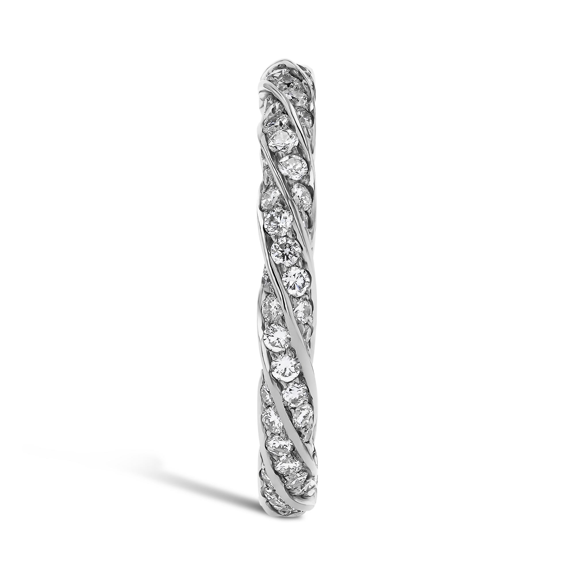 Brilliant Cut 0.80ct Twist Eternity Ring in Platinum Brilliant Cut, Grain Set_4