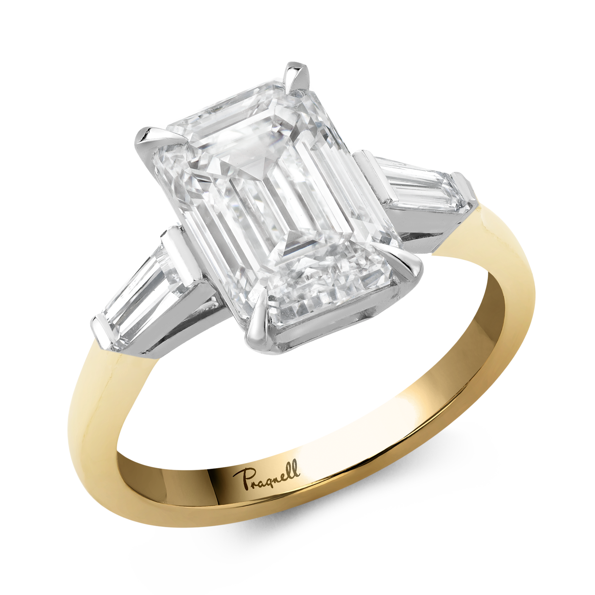 Regency 3.02ct Diamond Solitaire Ring Emerald Cut, Claw Set_1