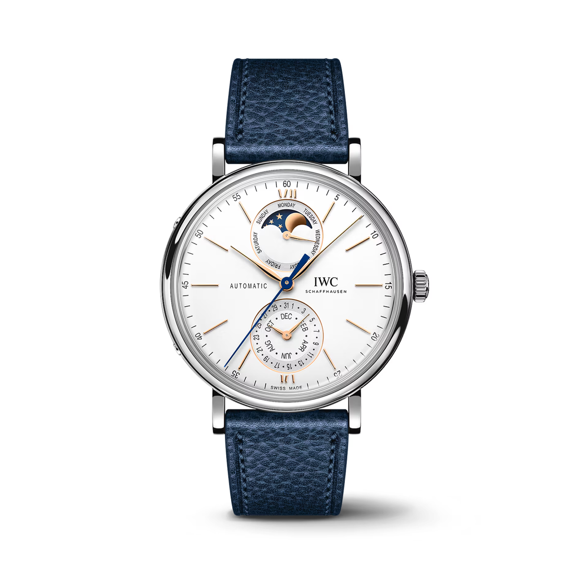 IWC Portofino Complete Calendar 40mm, Silver Dial, Roman/Baton Numerals_1