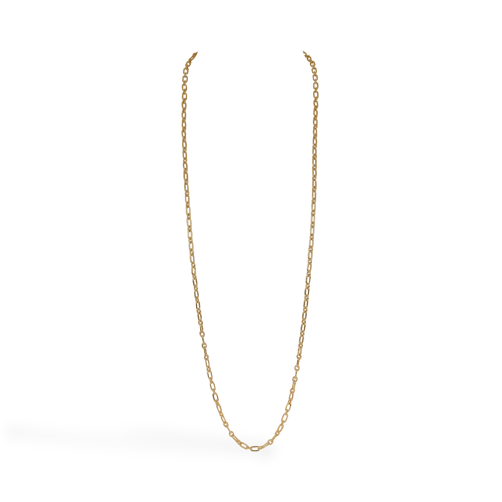 Gold Link Chain Necklace _1