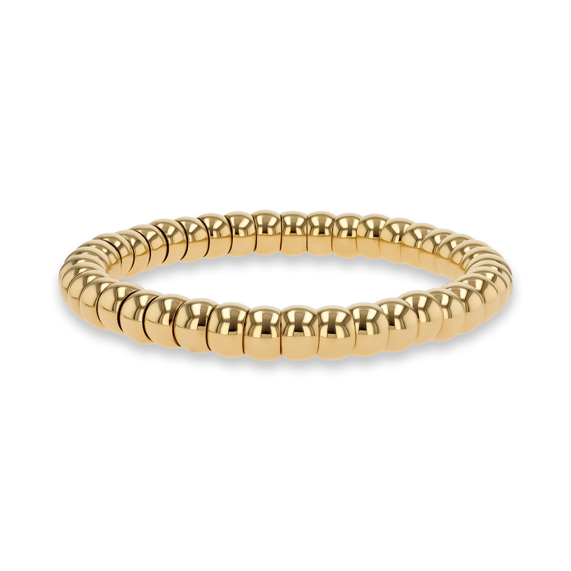 Expandable 17cm Bead Bracelet in 18ct Yellow Gold | Pragnell