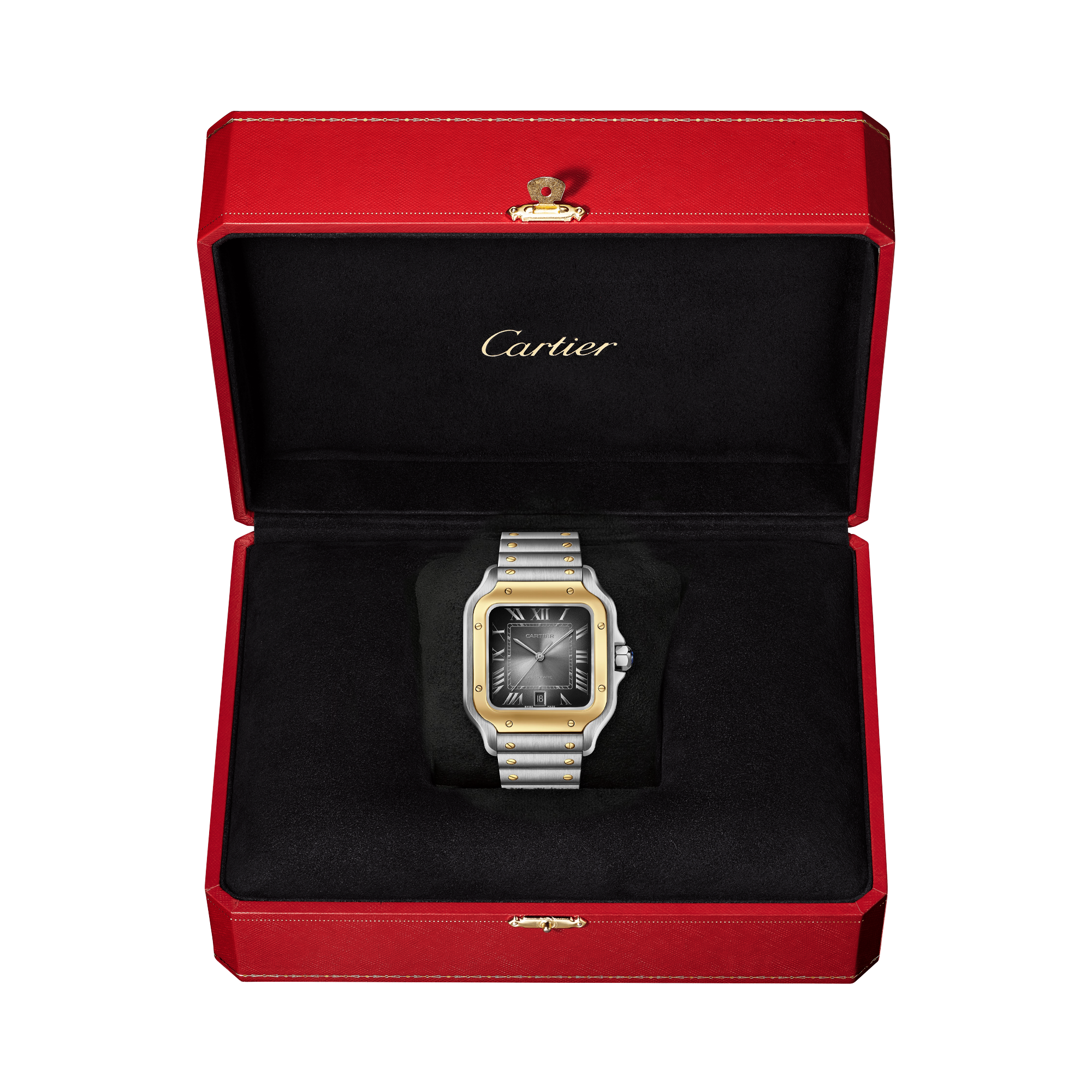 Cartier Santos de Cartier 39.8mm, Silver Dial, Roman Numerals_6