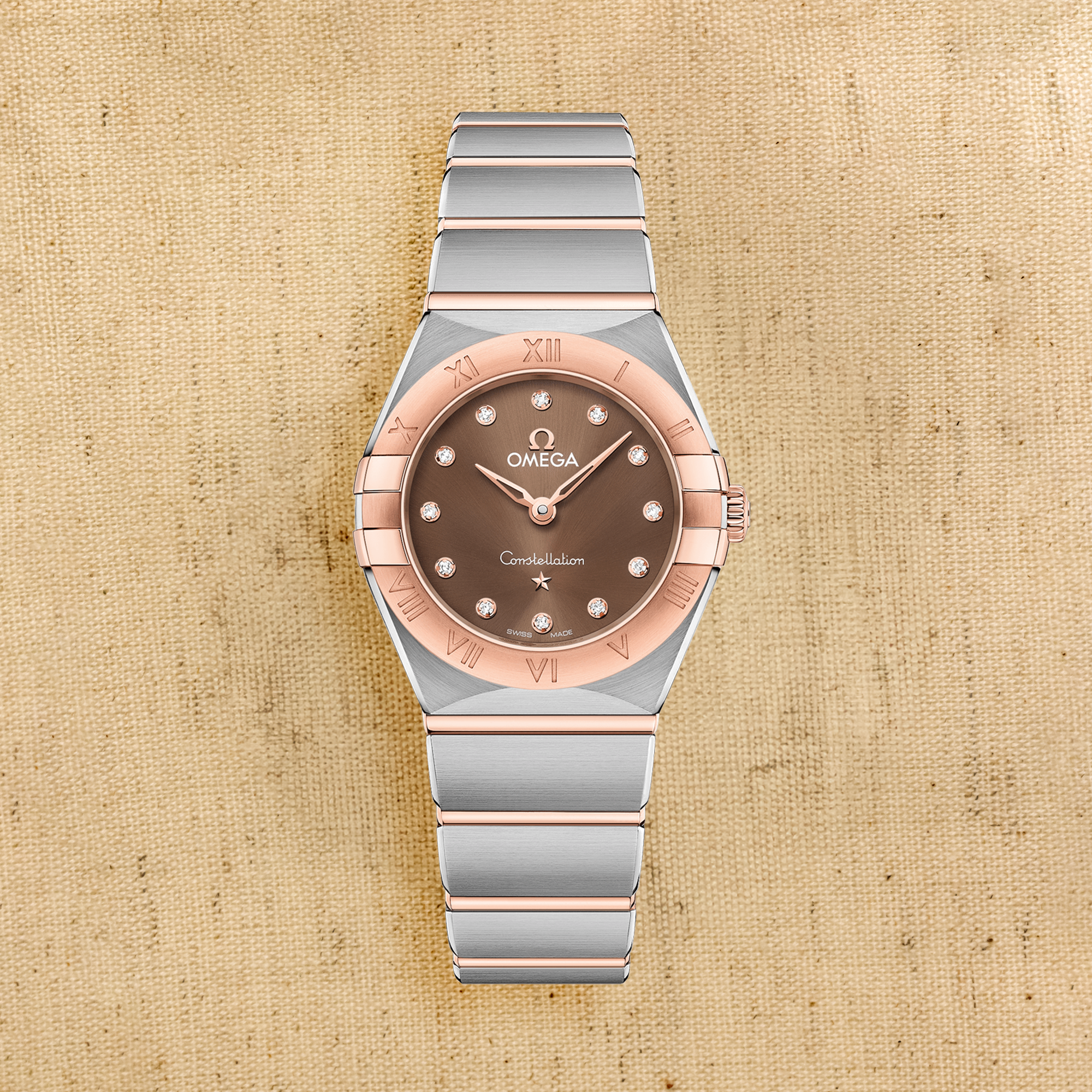 OMEGA Constellation 25mm, Brown Dial, Diamond Numerals_1