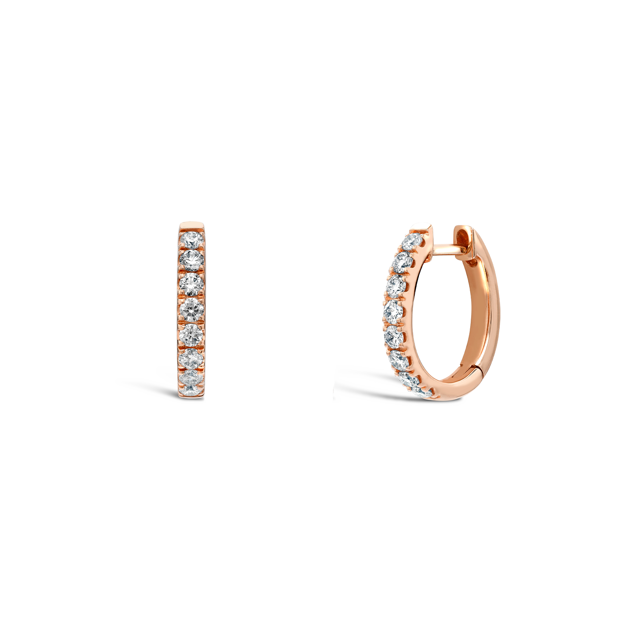 Brilliant Cut Diamond Hoop Earrings Brilliant cut, Claw set_1