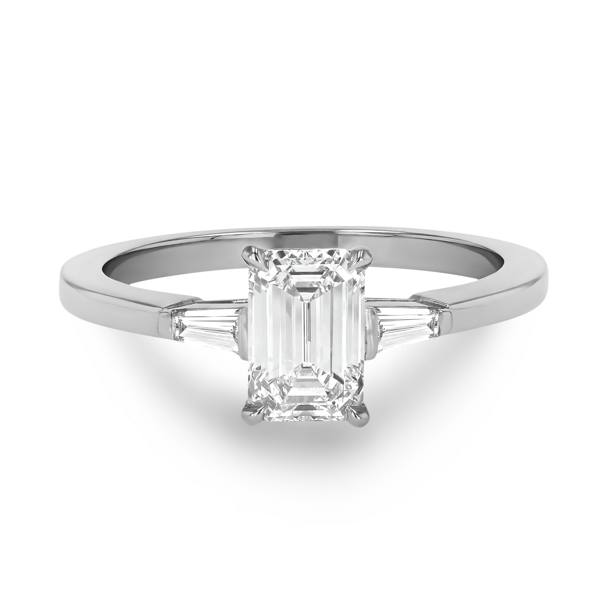 Regency 1.01ct Diamond Solitaire Ring Emerald Cut, Claw Set_2