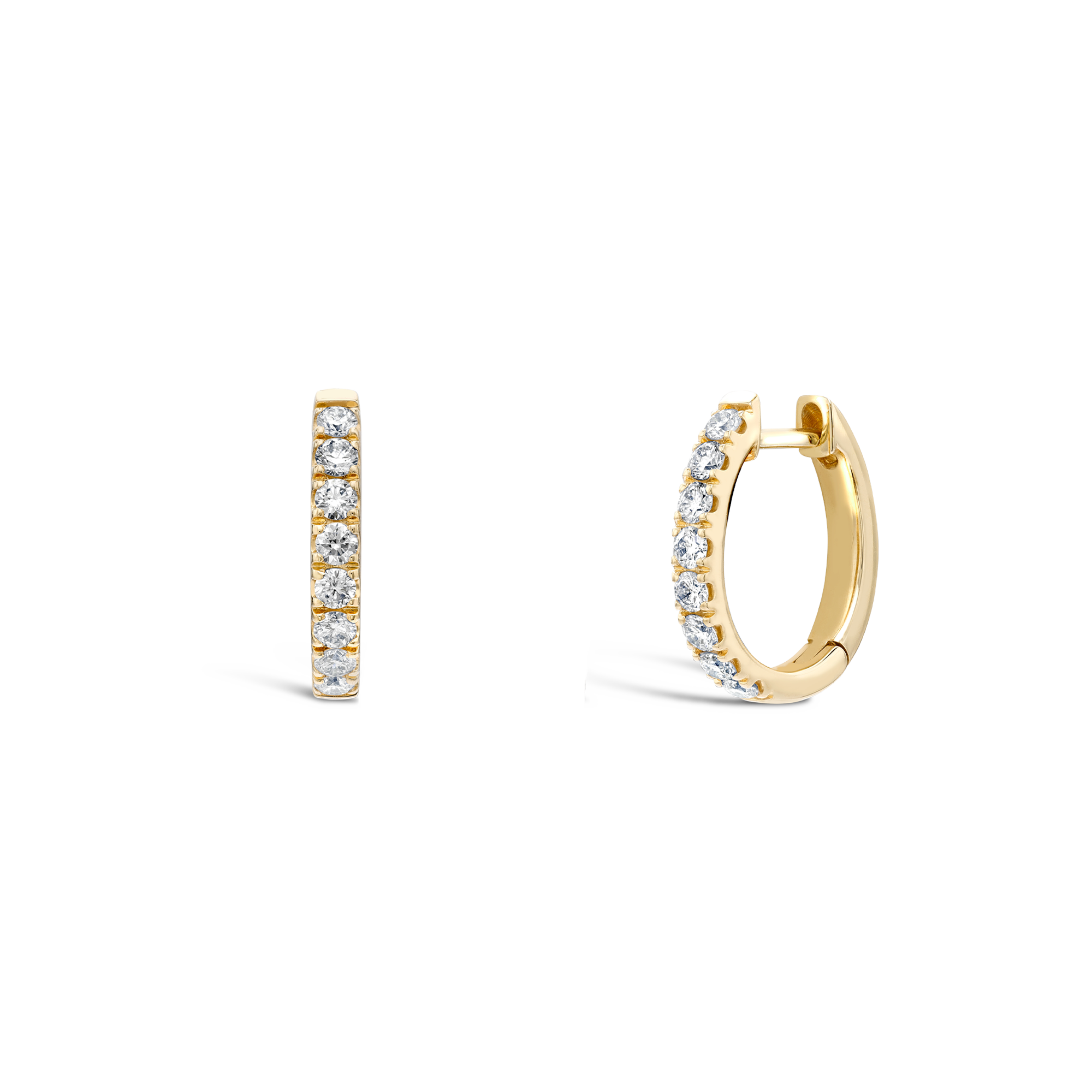 Brilliant Cut Diamond Hoop Earrings Brilliant cut, Claw set_1