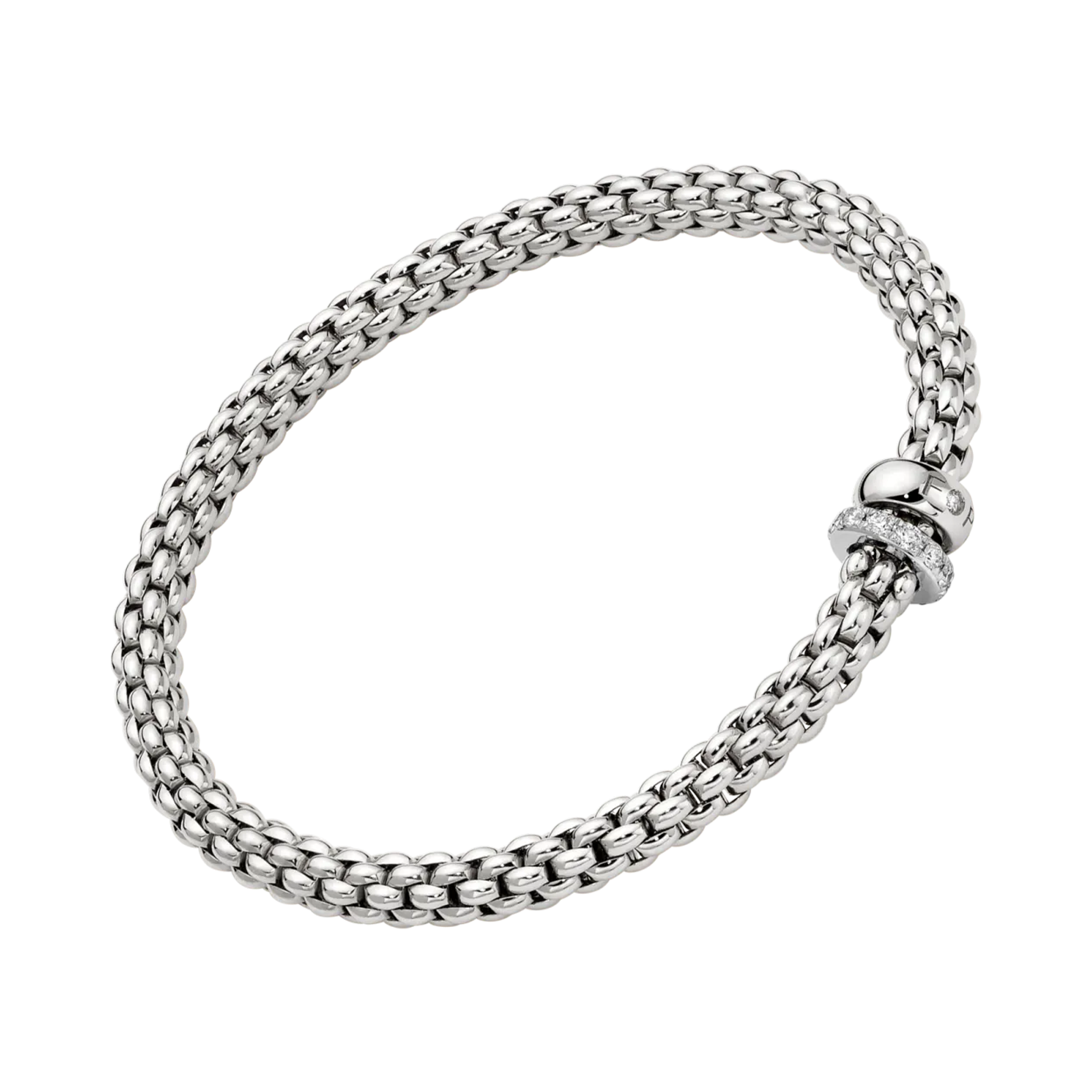 FOPE Solo flex'it Diamond Bracelet Round Brilliant Cut, Rubover Set_1