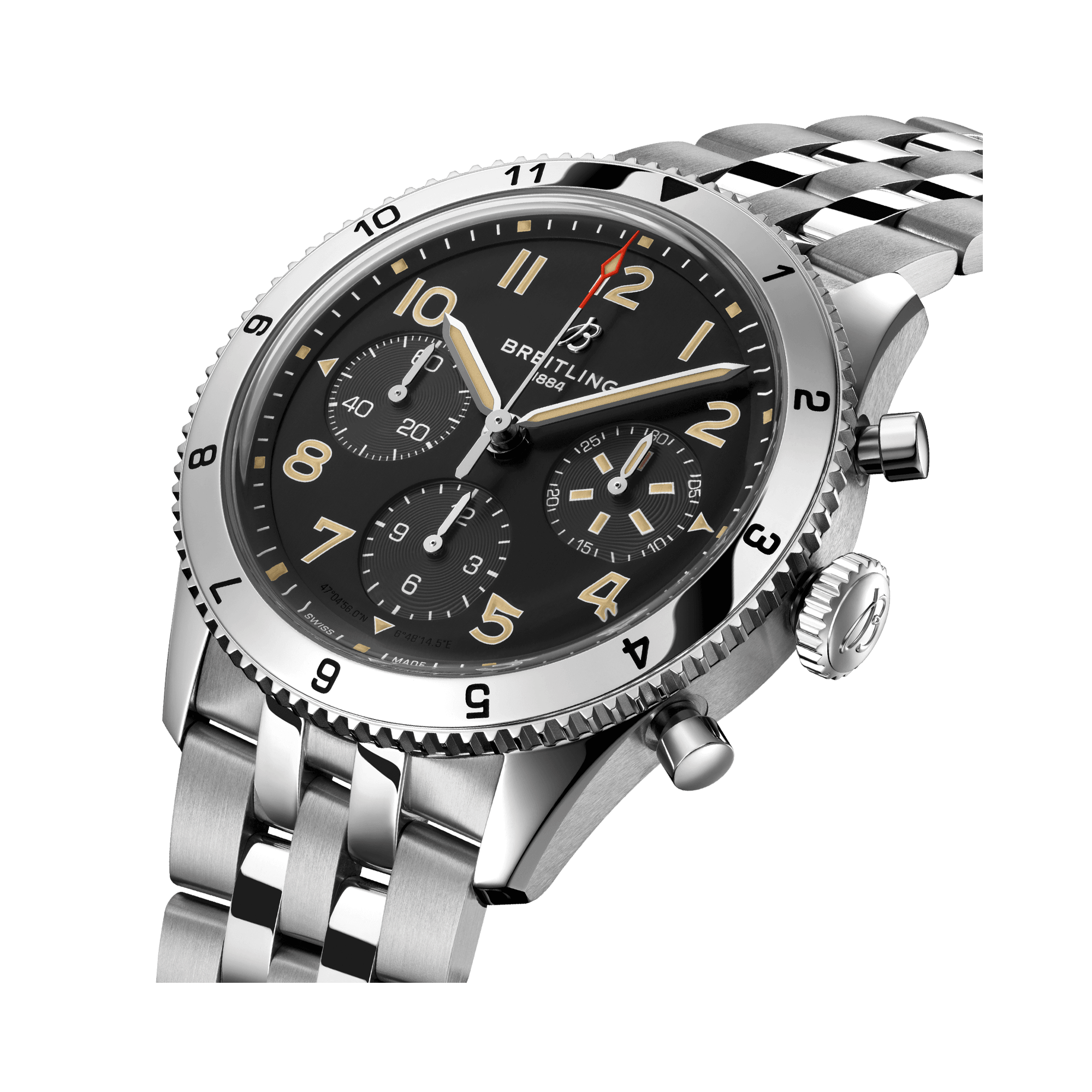 Breitling Classic AVI Chronograph P-51 Mustang 42mm, Black Dial, Arabic/Baton Numerals_3