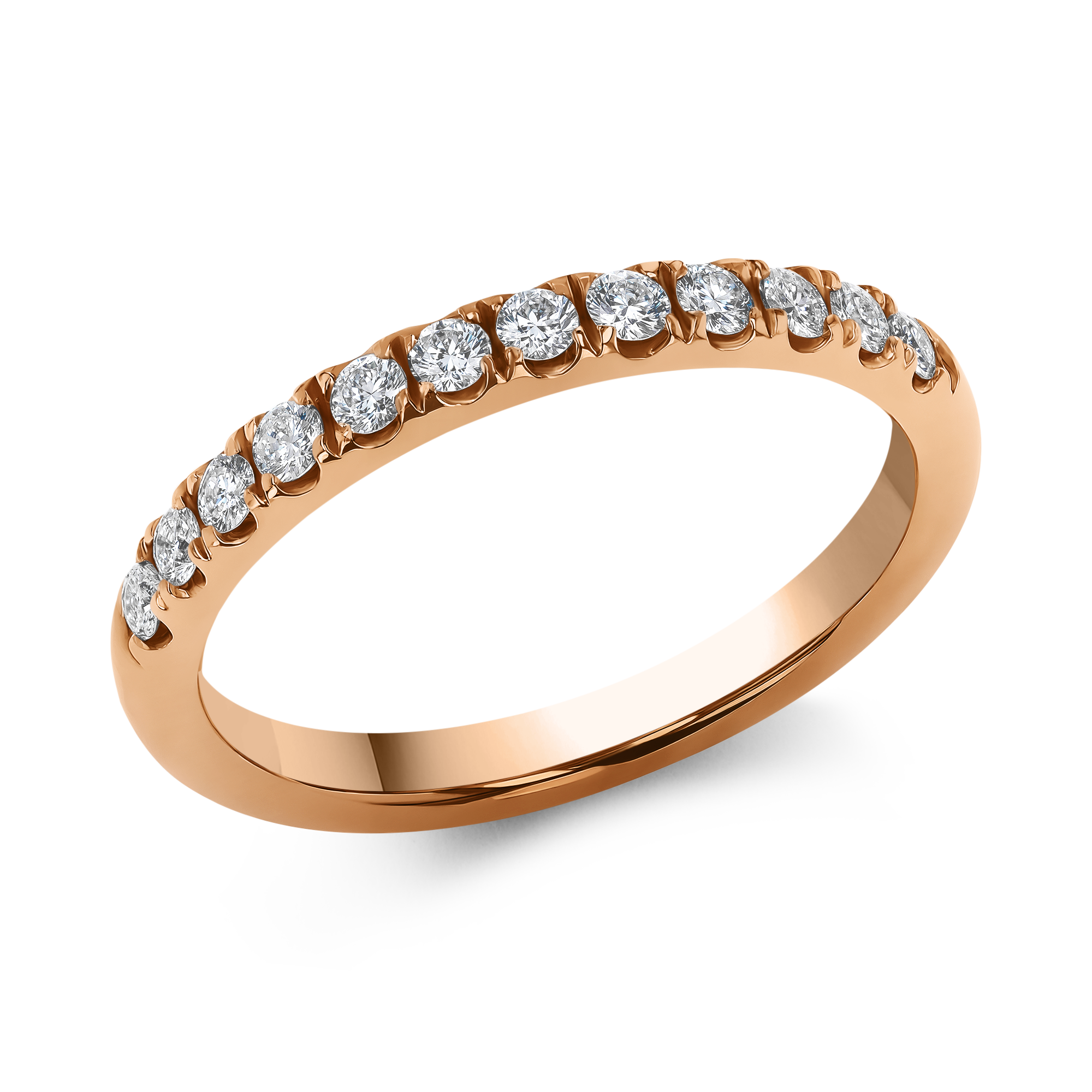 Brilliant Cut Diamond Half Eternity Ring Brilliant Cut  Half Eternity  Micro Pavé Set_1