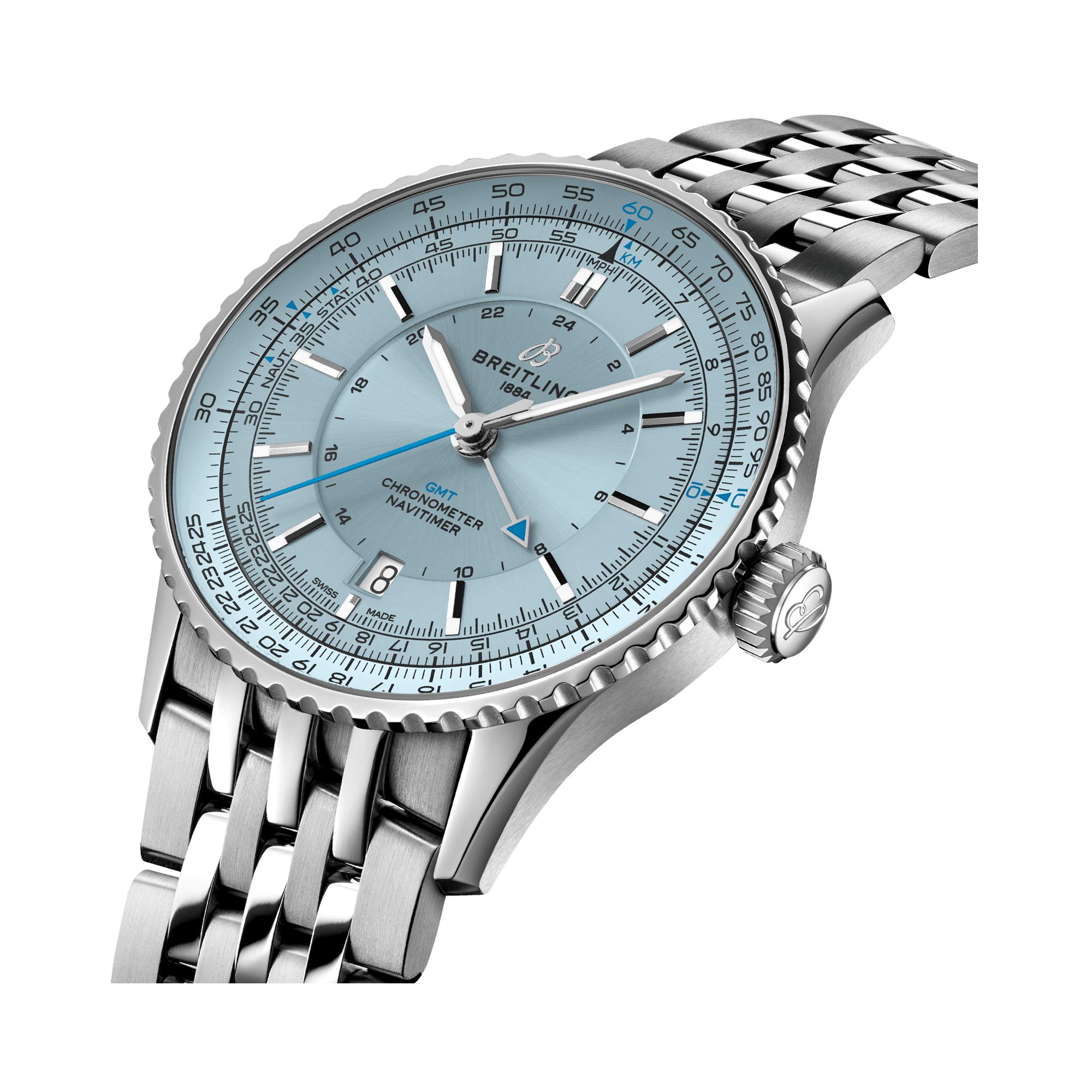 Breitling Navitimer 41mm, Ice Blue Dial,  Baton Numerals_3