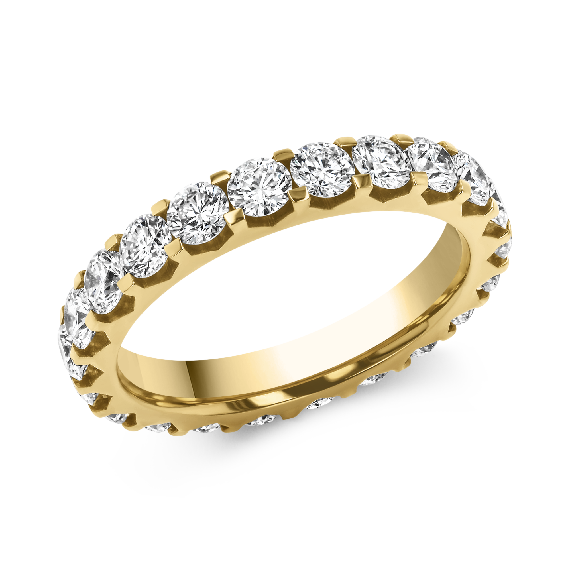 Brilliant Cut Diamond Full Eternity Ring 1.84ct in 18ct Yellow Gold Brilliant Cut, Eternity, Claw Set_1