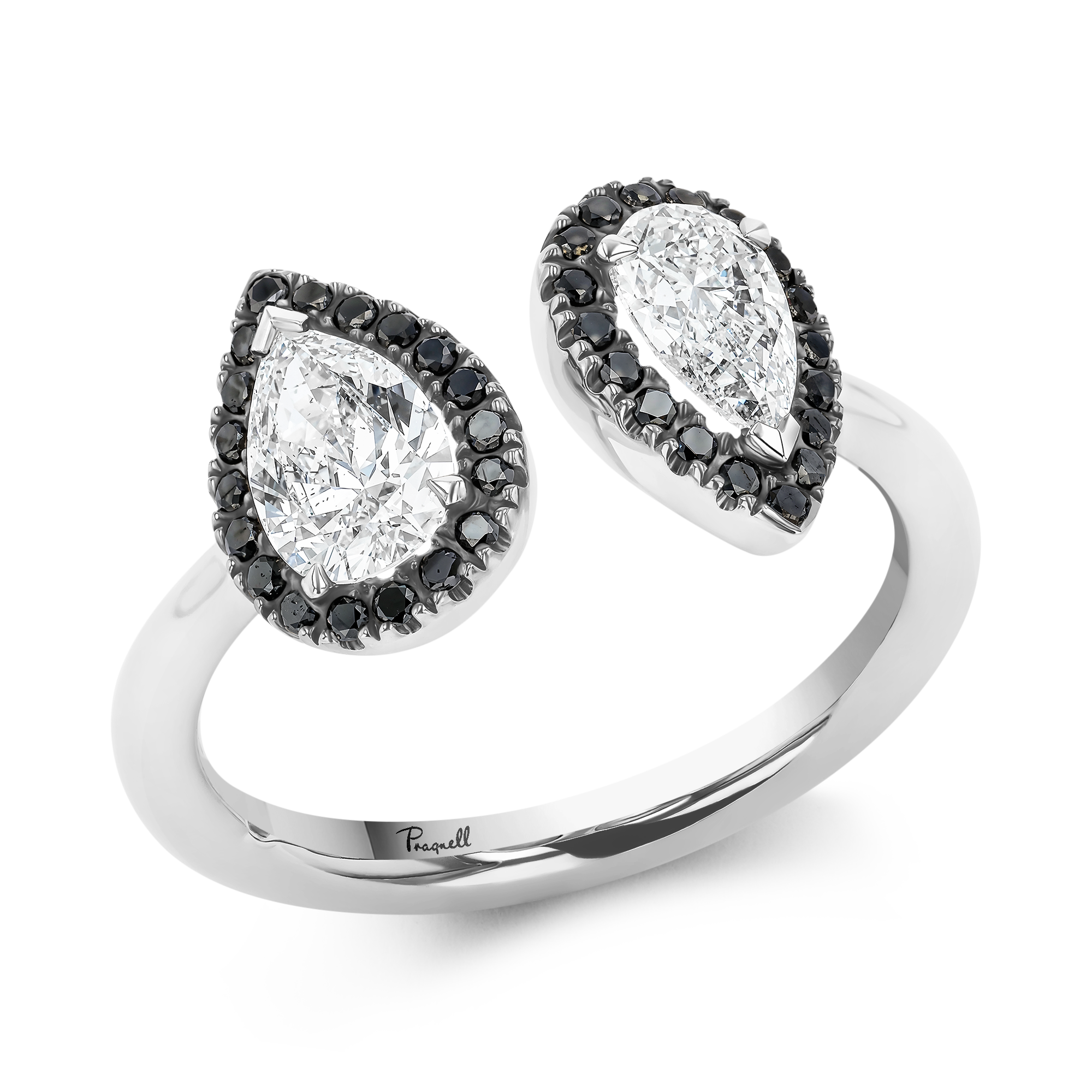 Skinny B Pear Shaped Diamond Ring Pear Shaped, Channel Set_1