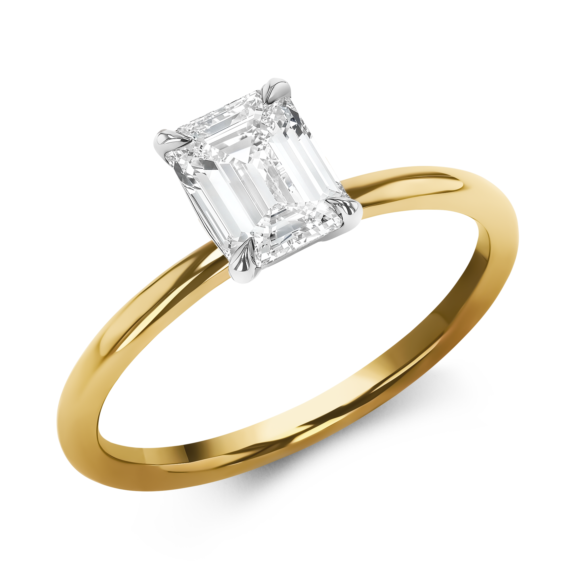 Gaia 1.00ct Diamond Ring Emerald Cut, Claw Set_1