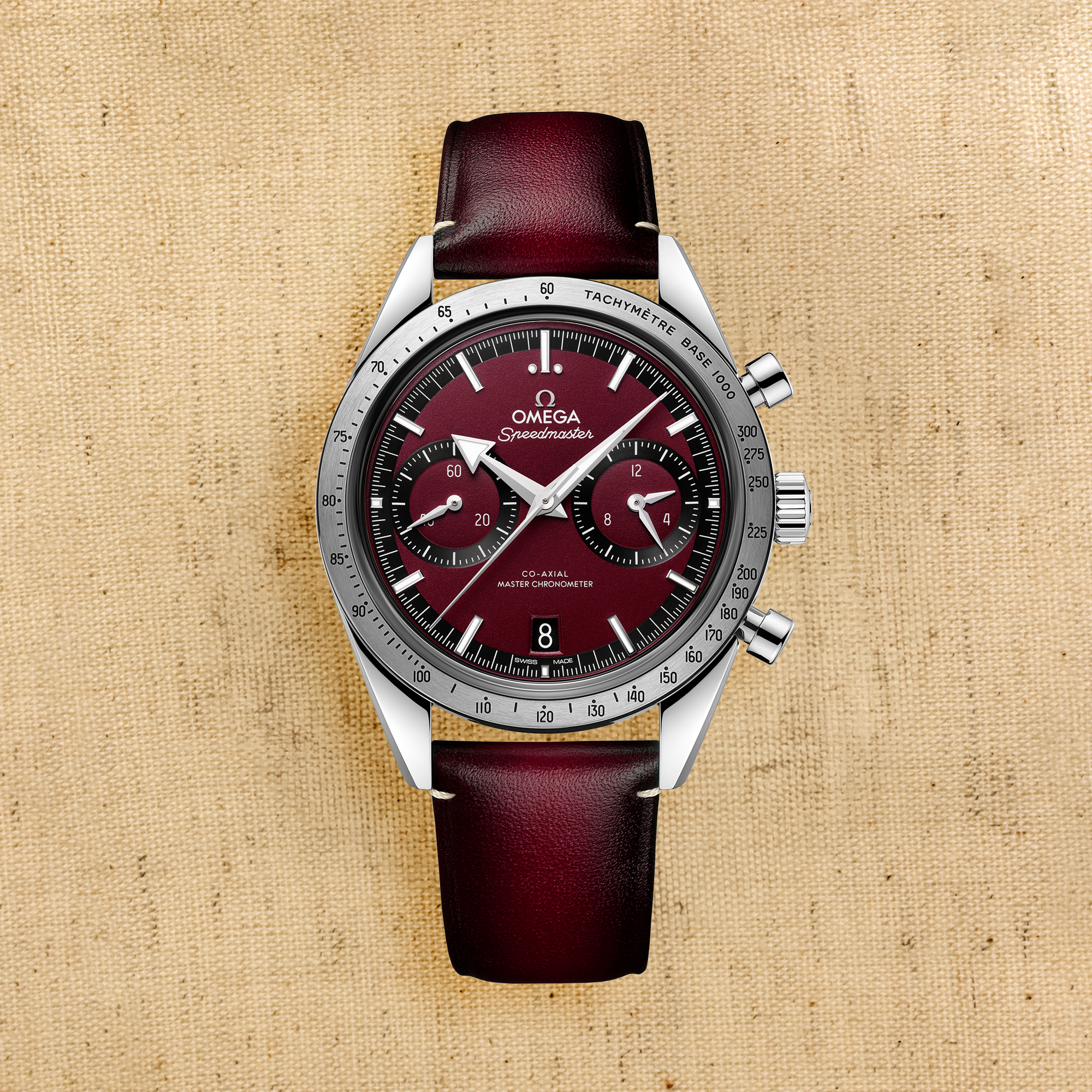 OMEGA Speedmaster '57 40.5mm, Burgundy Dial, Baton Numerals_1