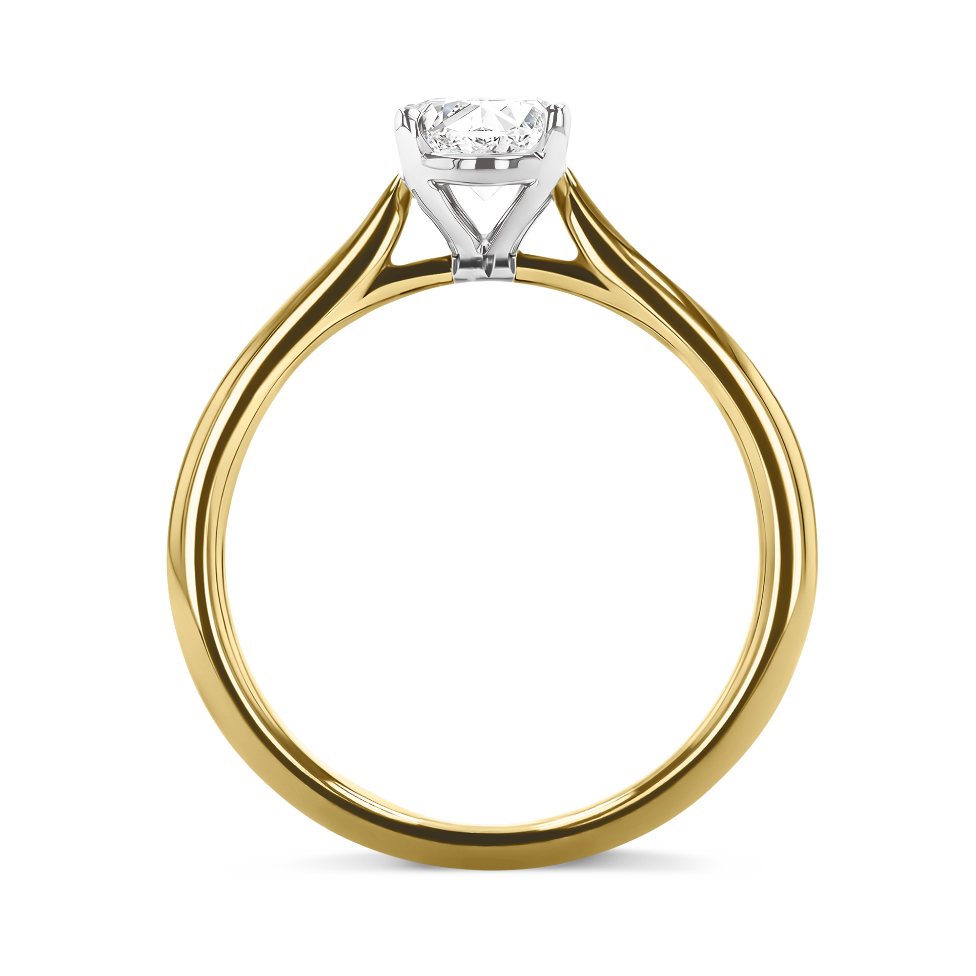 Gaia Oval Cut Diamond Solitaire Ring Oval Cut, Claw Set_3