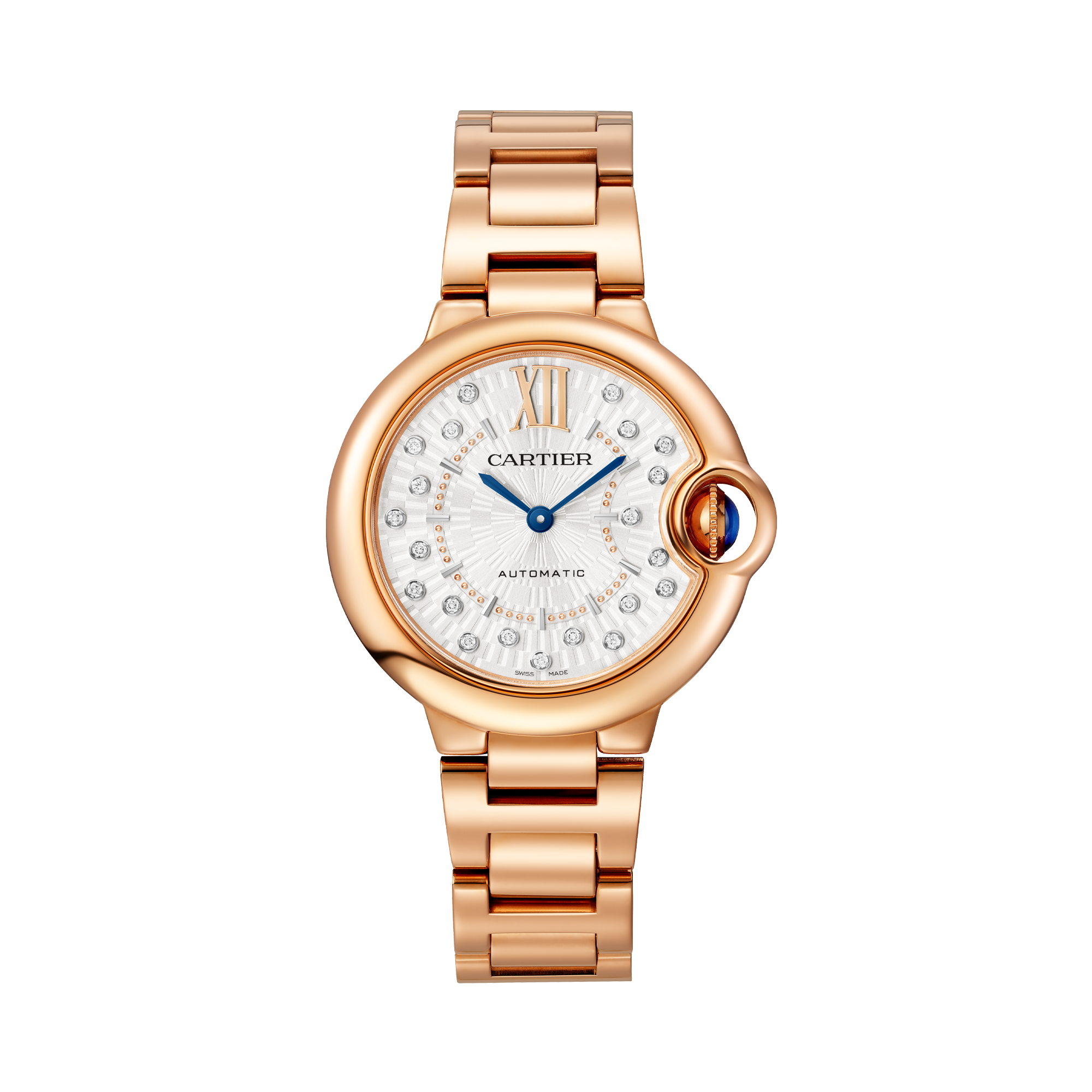 Cartier Ballon Bleu de Cartier 33mm, Mother of Pearl Dial, Diamond Numerals_1