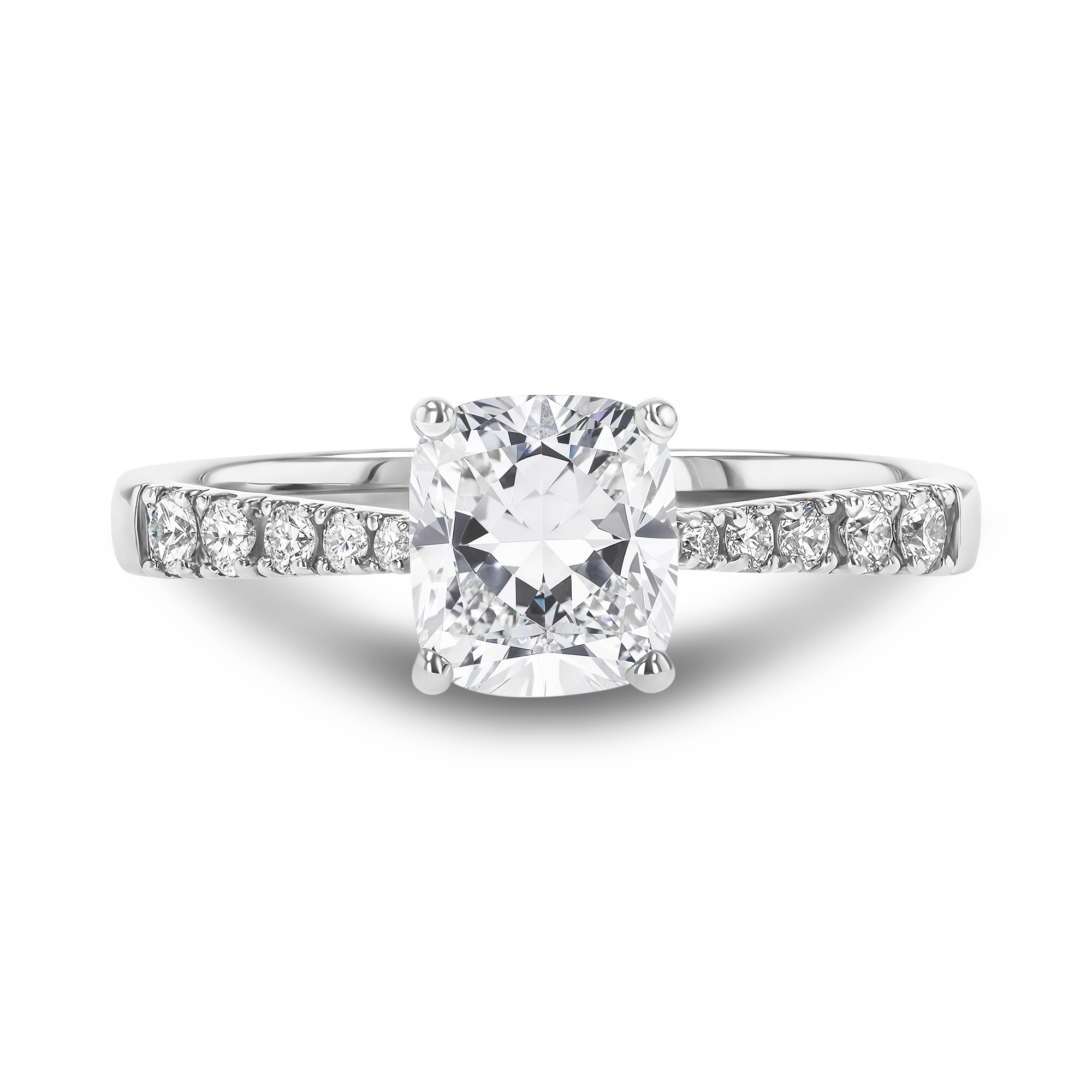 Cushion Cut 1.01ct Diamond Solitaire Ring Cushion modern cut, Claw set_2