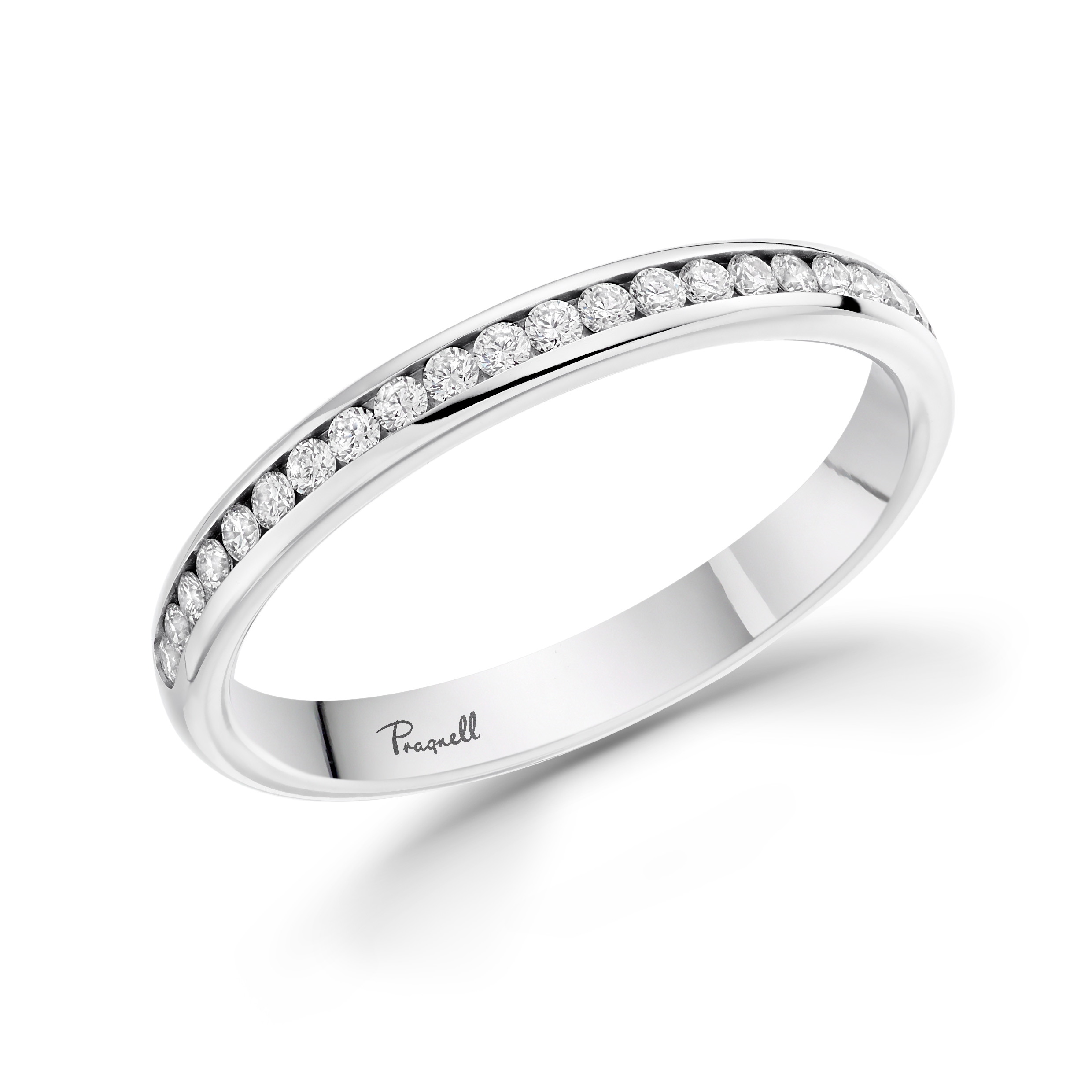 Brilliant Cut Diamond Half Eternity Ring Brilliant Cut, Half Eternity, Channel Set_1