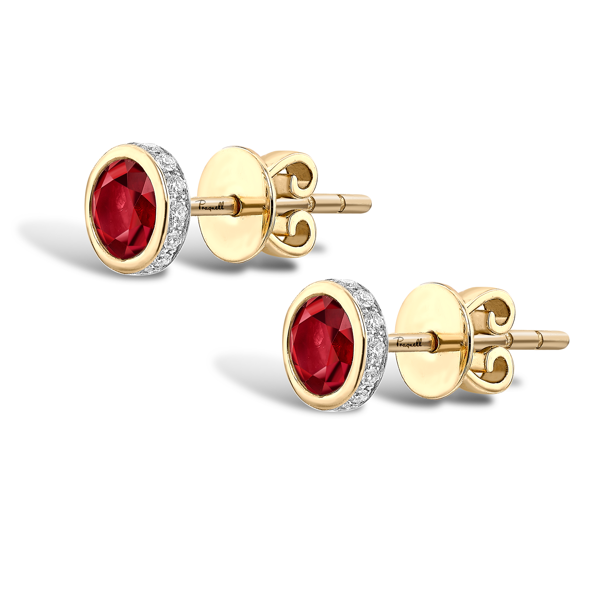 Sundance Ruby Stud Earrings Brilliant Cut, Rubover Set_2