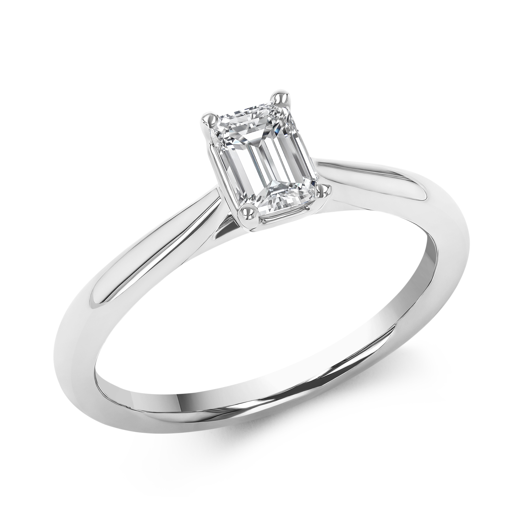 Gaia 0.52ct Diamond Ring Emerald Cut, Claw Set_1