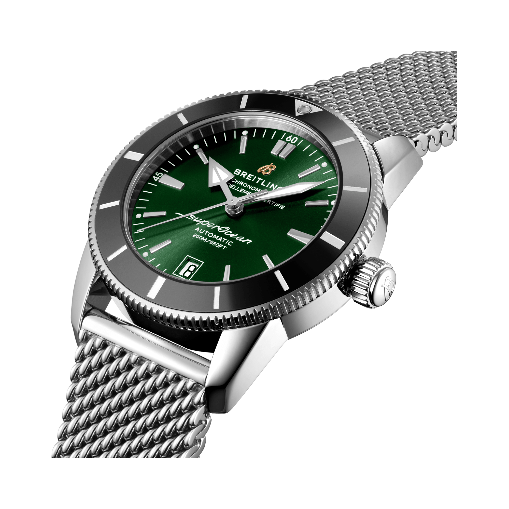 Breitling Superocean 42mm, Green Dial, Baton Numerals_3