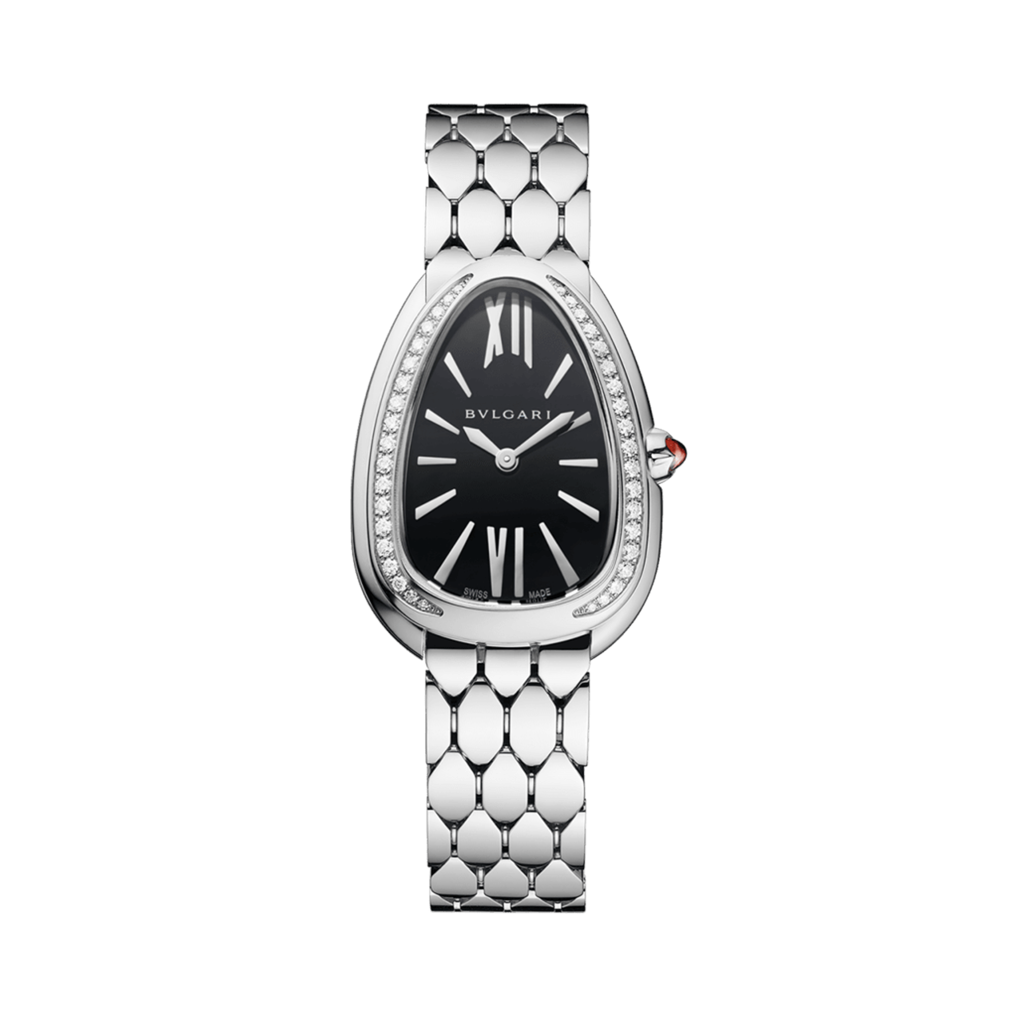 Bvlgari Serpenti Seduttori 33mm, Black Dial, Baton & Roman Numeral_1