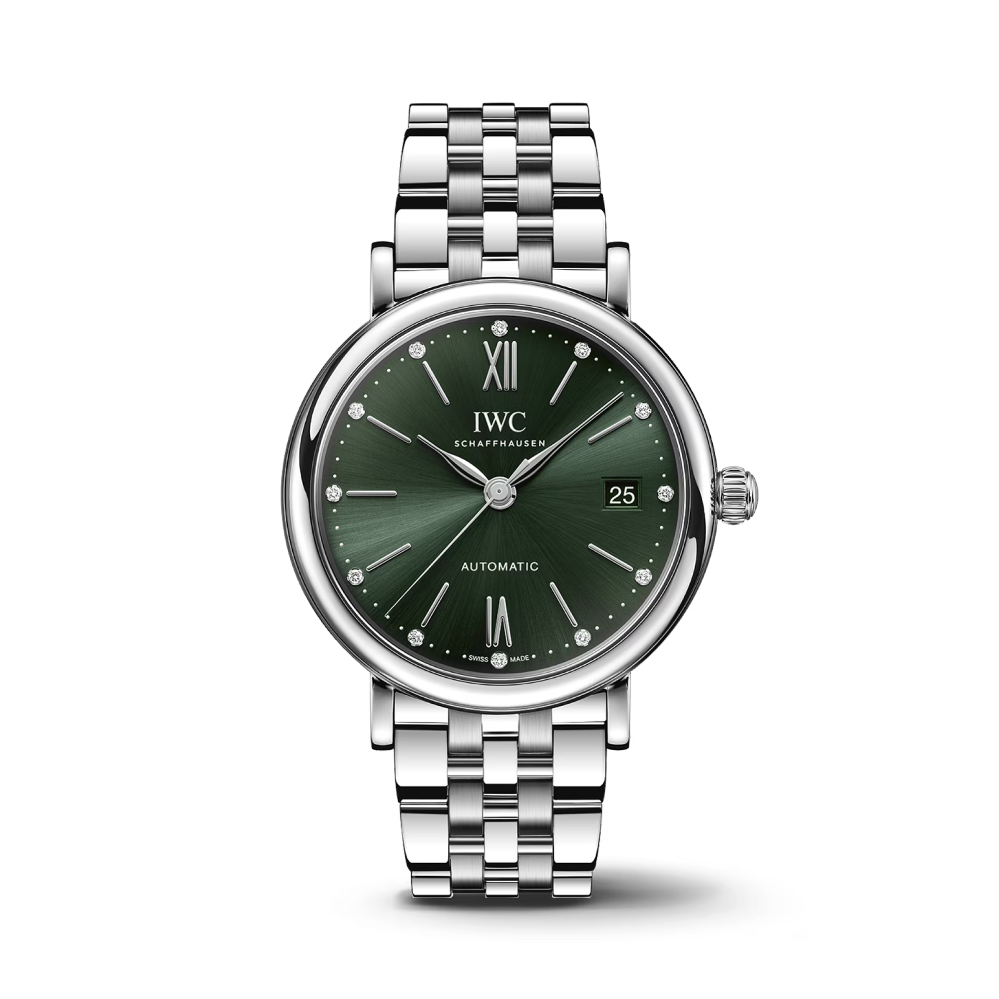 IWC Portofino 37mm, Green Dial, Roman/Baton Numerals_1