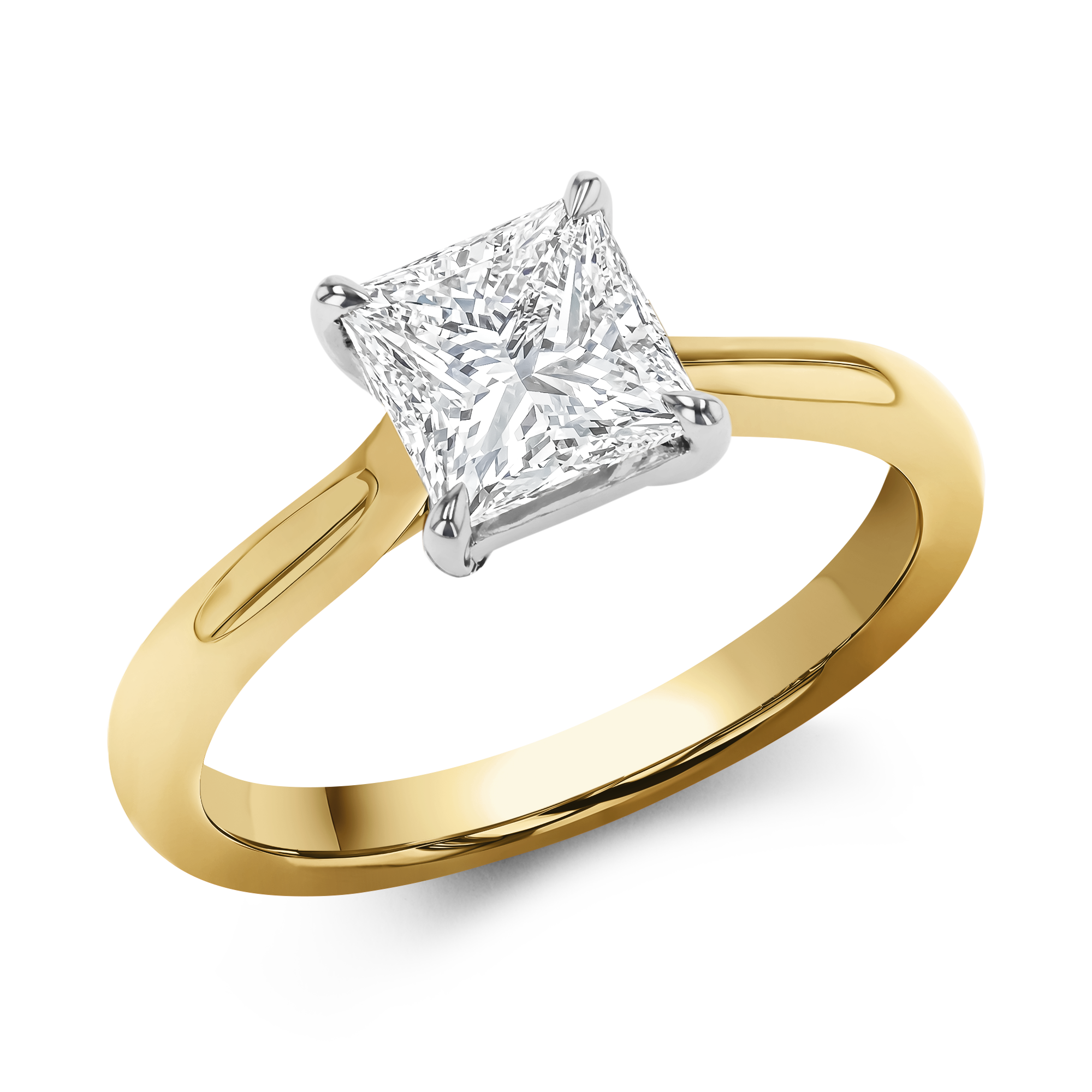 1.70CT Diamond Solitaire Ring Princess Cut, Solitaire, Four Claw Set_1