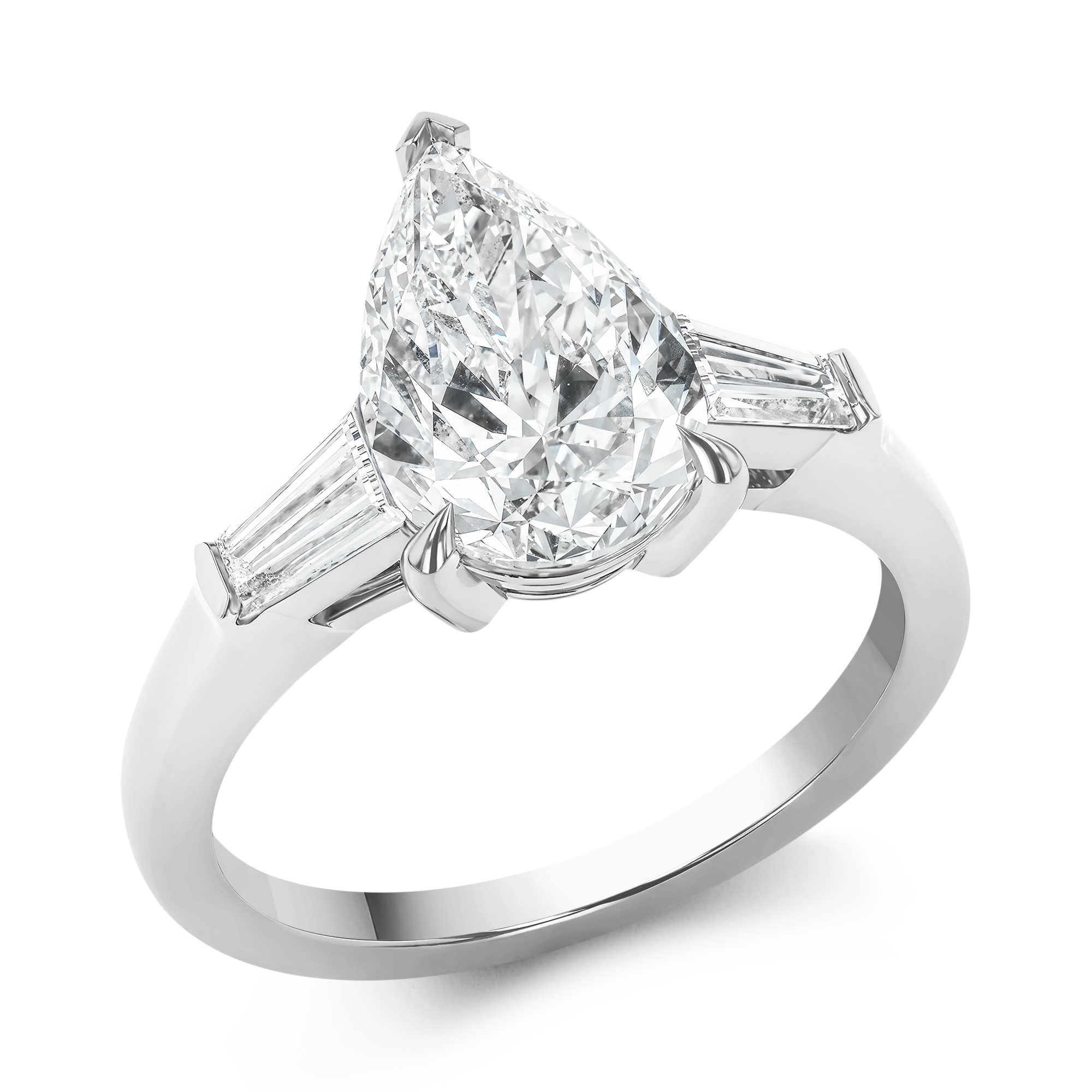 Regency Pear Cut 2.52ct Diamond Solitaire Ring Pear Cut, Claw Set_1