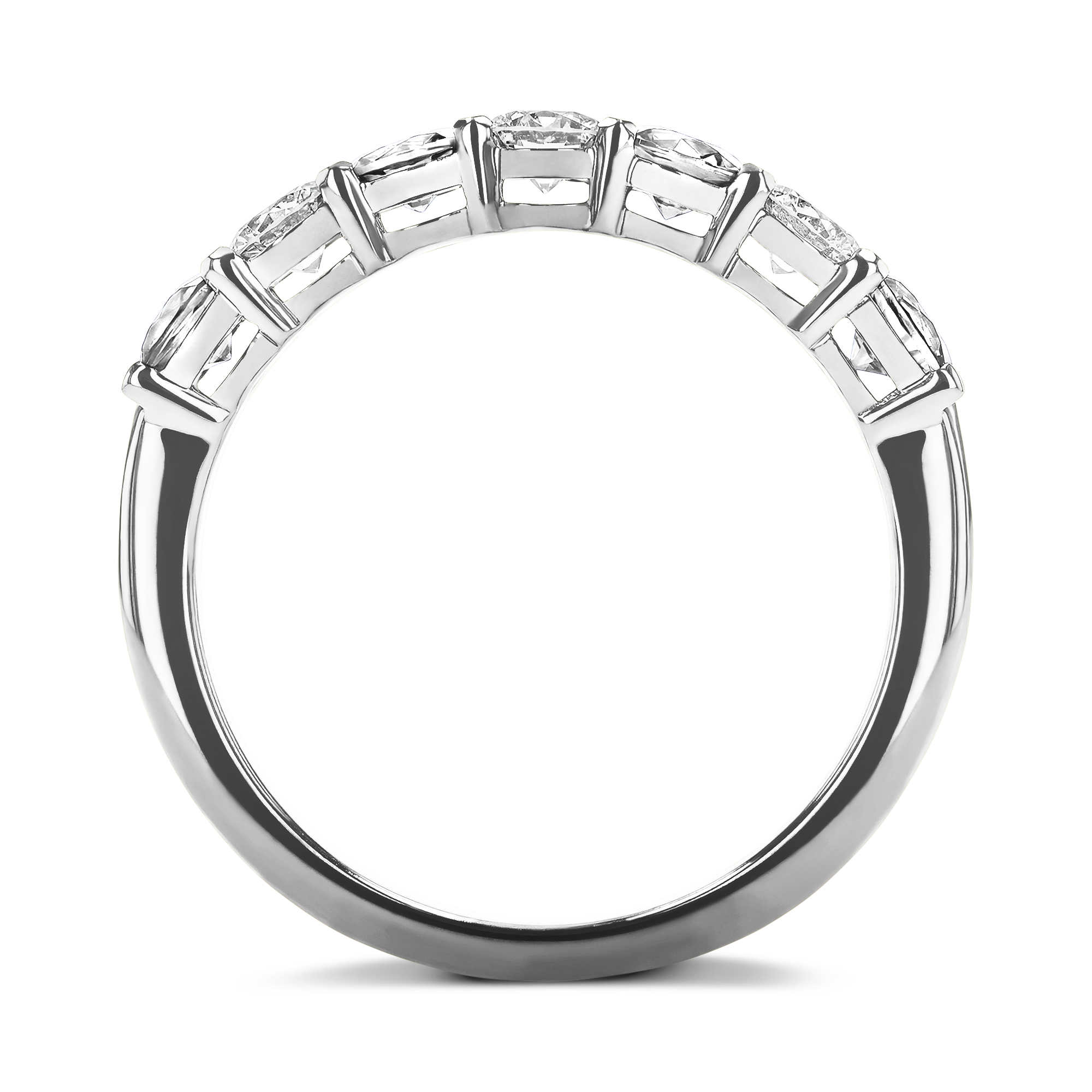 Seven Stone Brilliant Cut 1.05ct Diamond Ring in Platinum Brilliant Cut, Eternity, Claw Set_3