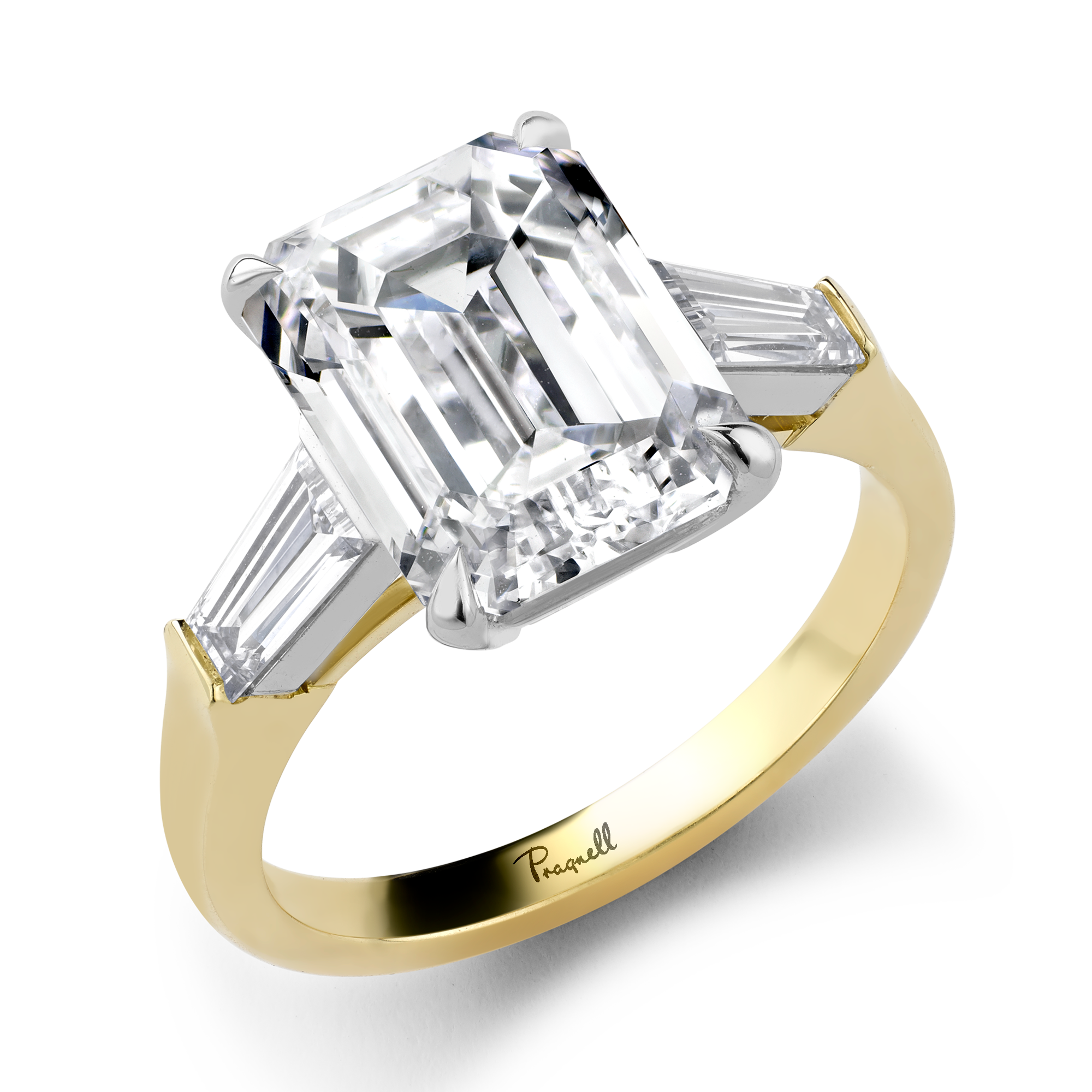 Regency 5.02ct Diamond Solitaire Ring Emerald Cut, Claw Set_1