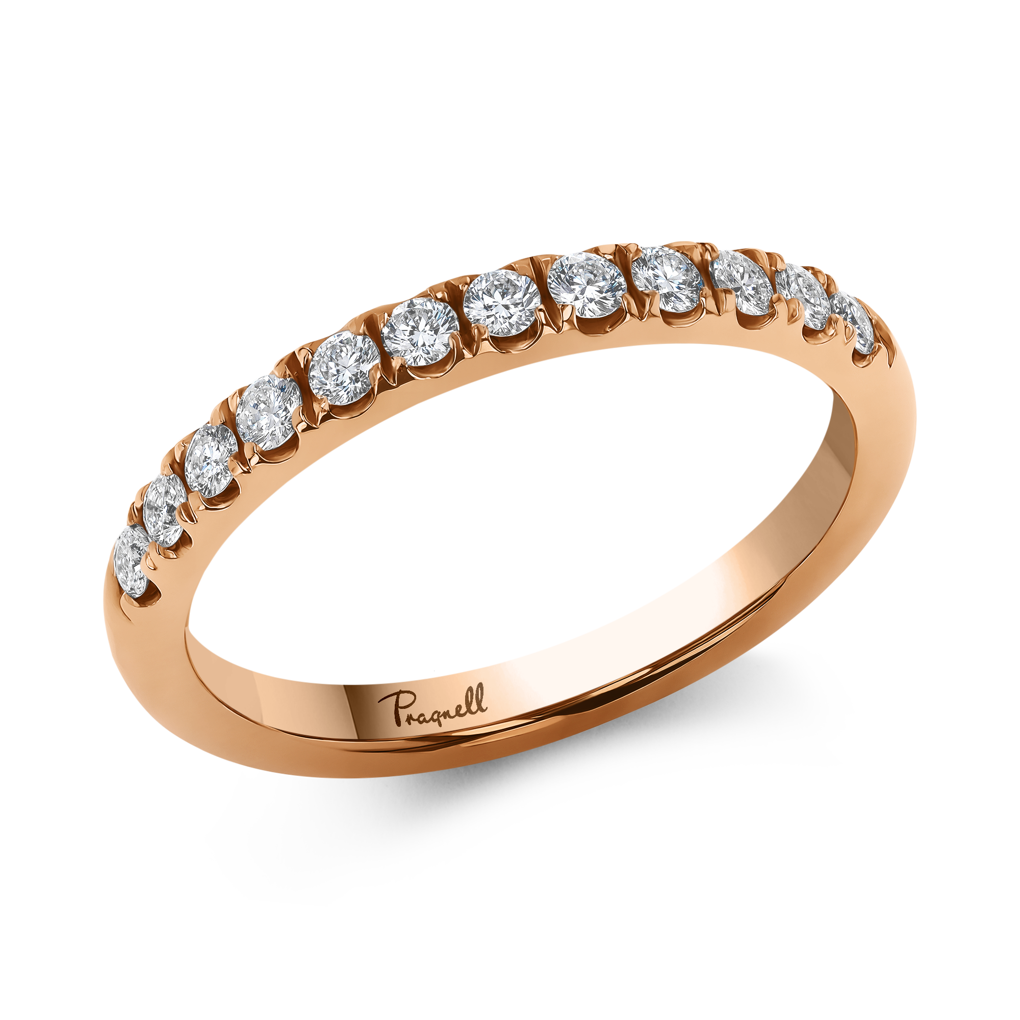 Brilliant Cut Diamond Half Eternity Ring Brilliant Cut  Half Eternity  Micro Pavé Set_1