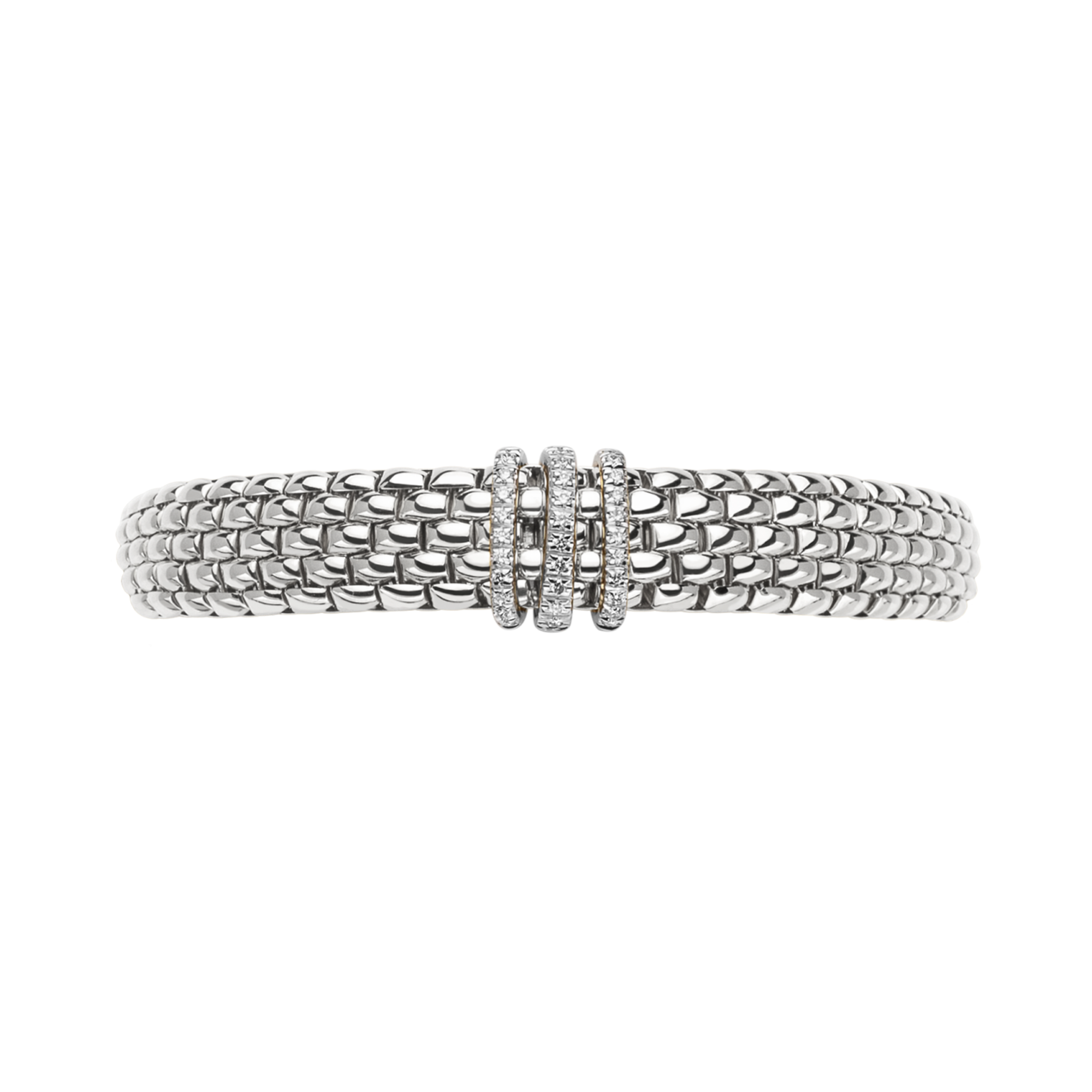 Fope Panorama Flex-It Bracelet Round Brilliant Cut, Pave Set_3