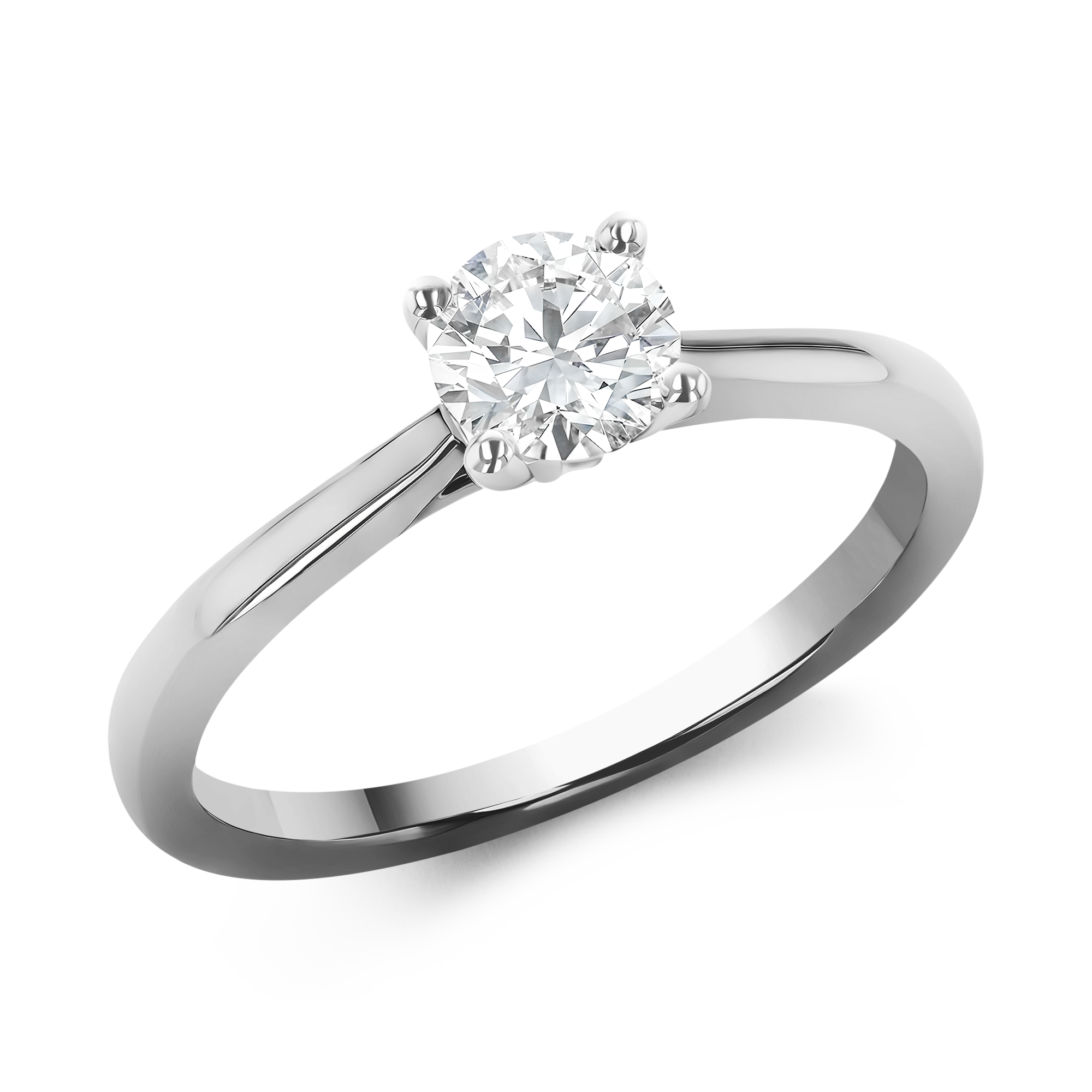 0.50CT Diamond Solitaire Ring Brilliant Cut, Solitaire, Four Claw Set_1