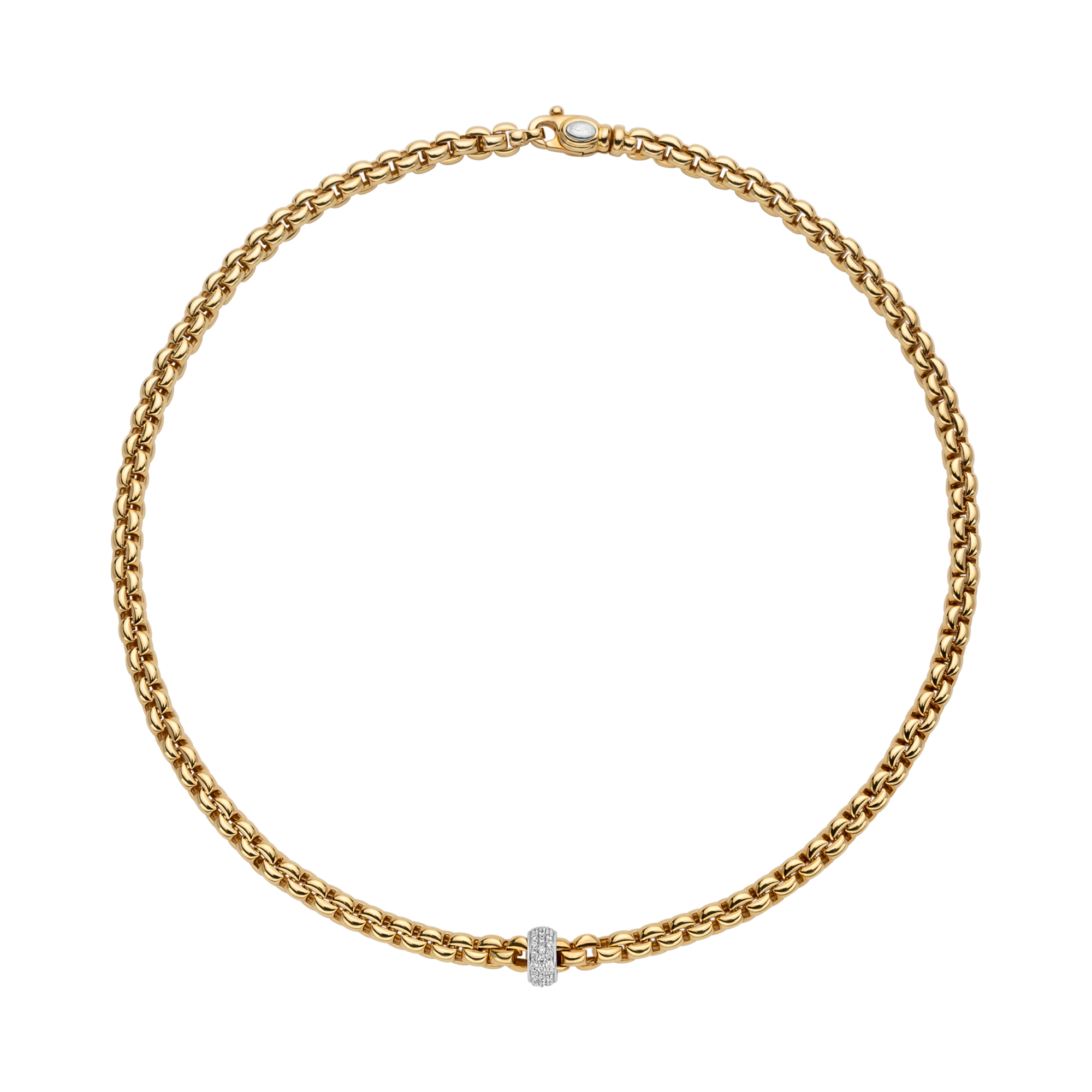 Fope Eka Diamond Necklace Round Brilliant Cut, Pave Set_1