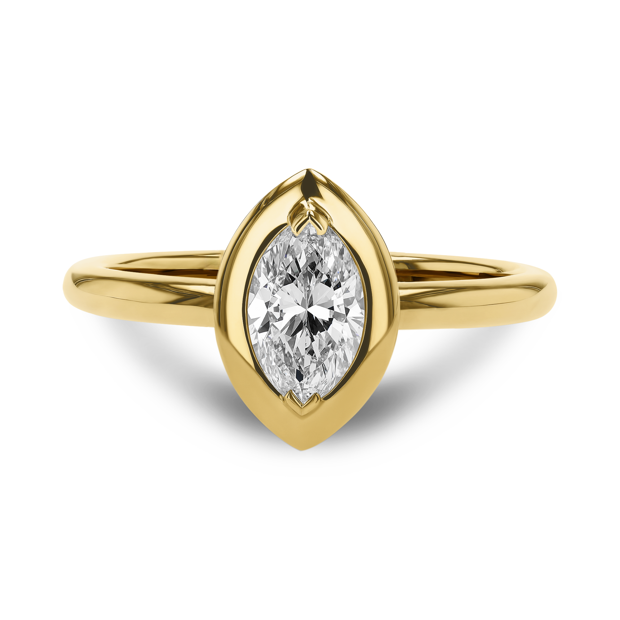 Skimming Stone 0.56ct Marquise Diamond Solitaire Ring Marquise Cut, Claw Set_2