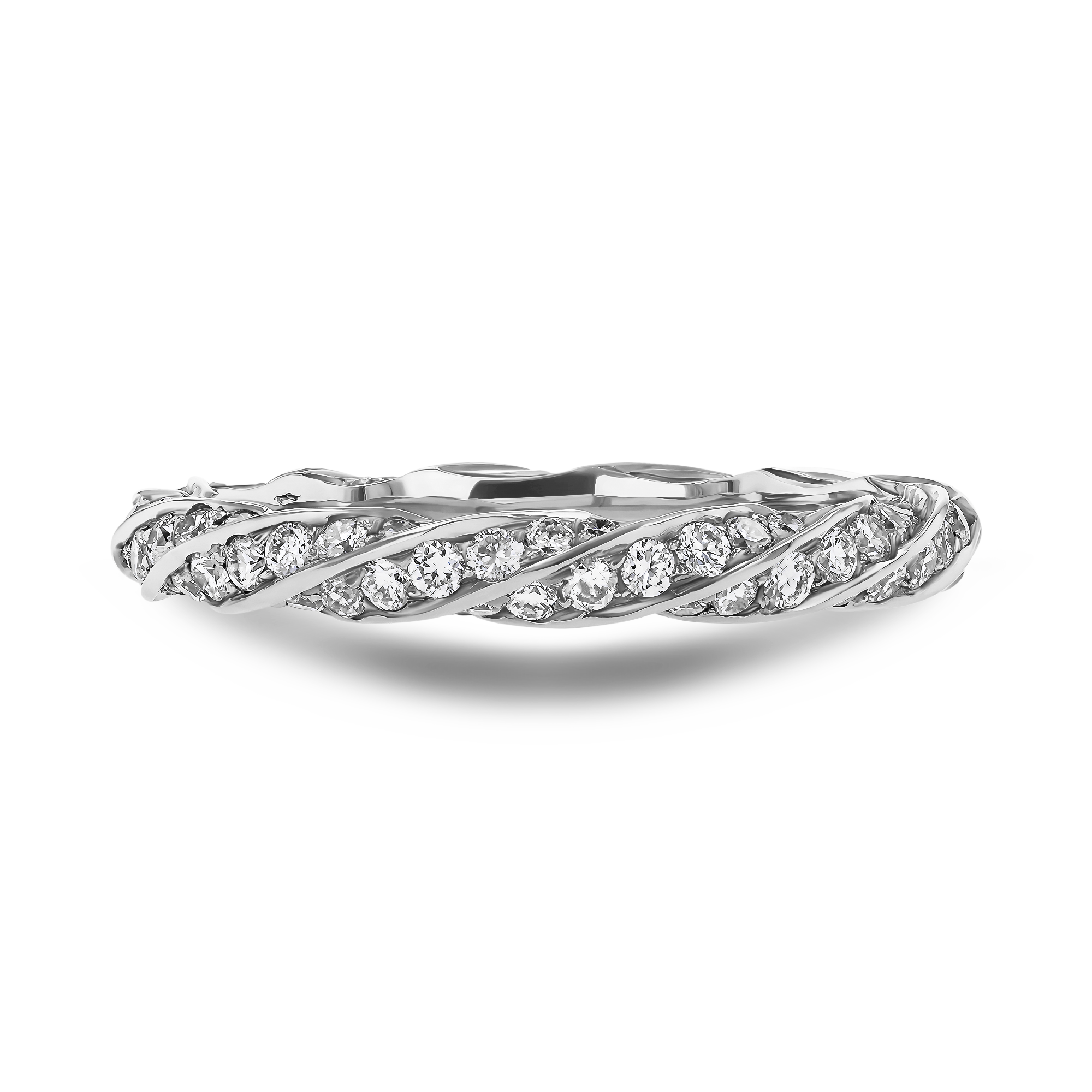 Brilliant Cut 0.80ct Twist Eternity Ring in Platinum Brilliant Cut, Grain Set_2