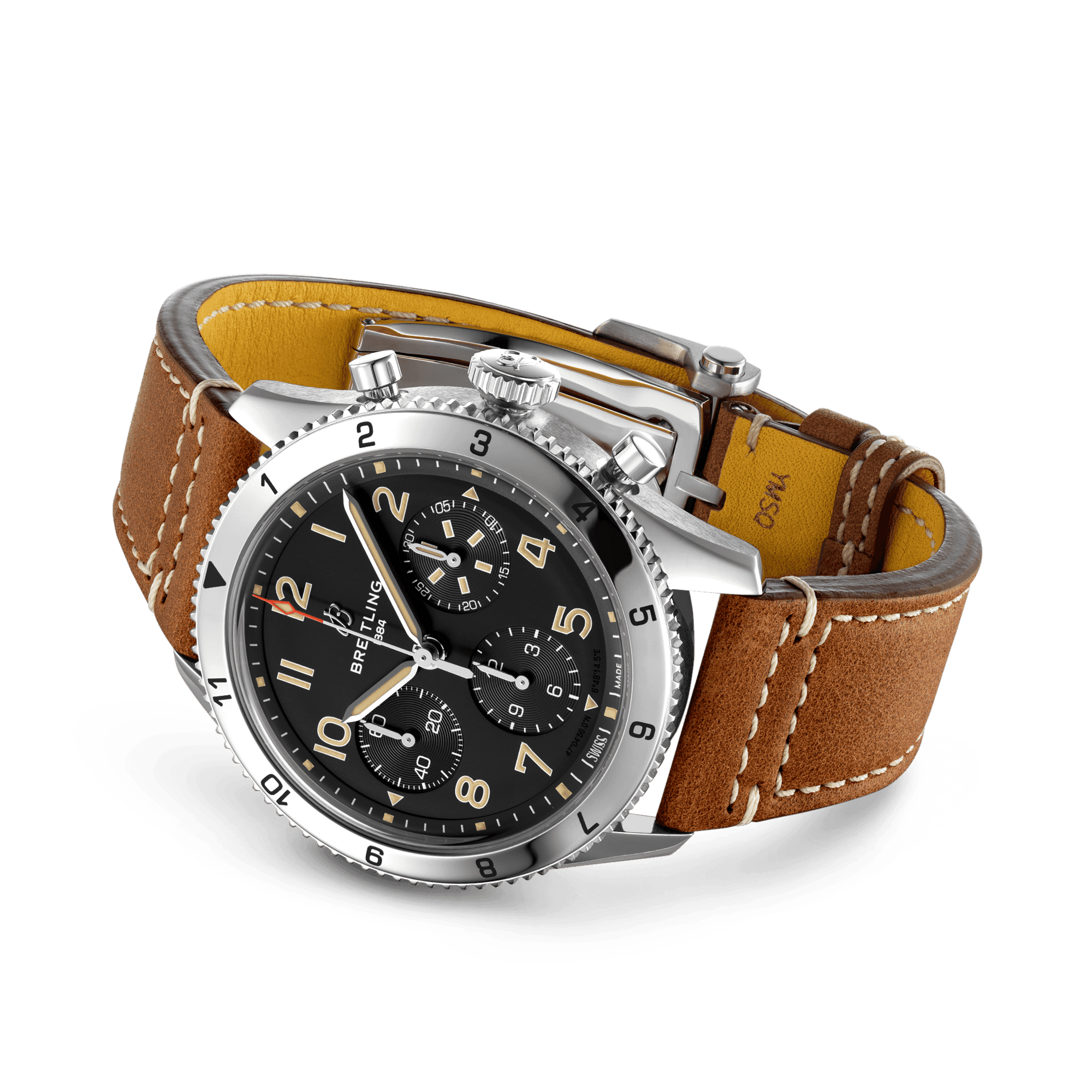 Breitling Classic AVI Chronograph 42mm, Black Dial, Arabic Numerals_3