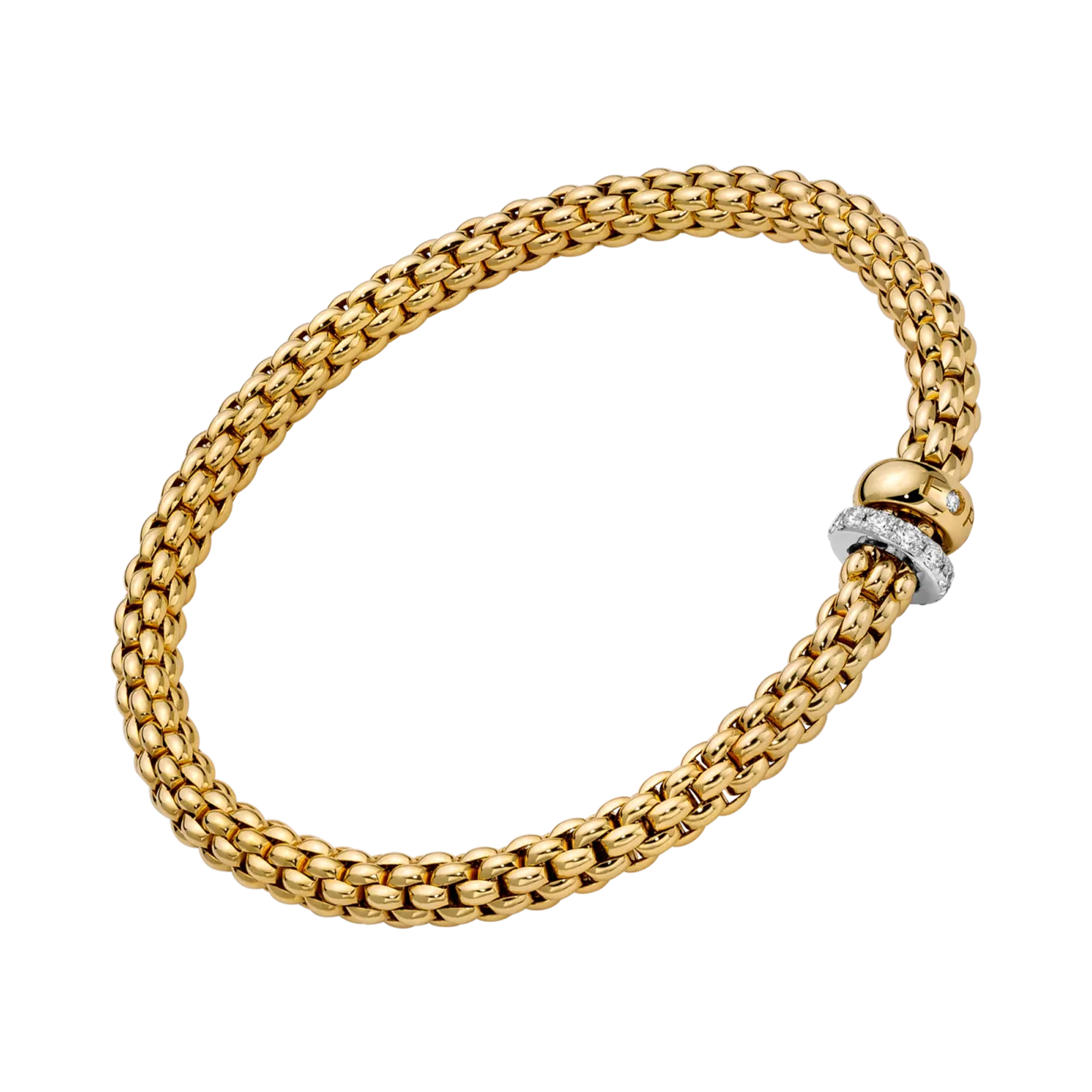 FOPE Solo flex'it Diamond Bracelet Round Brilliant Cut, Rubover Set_1