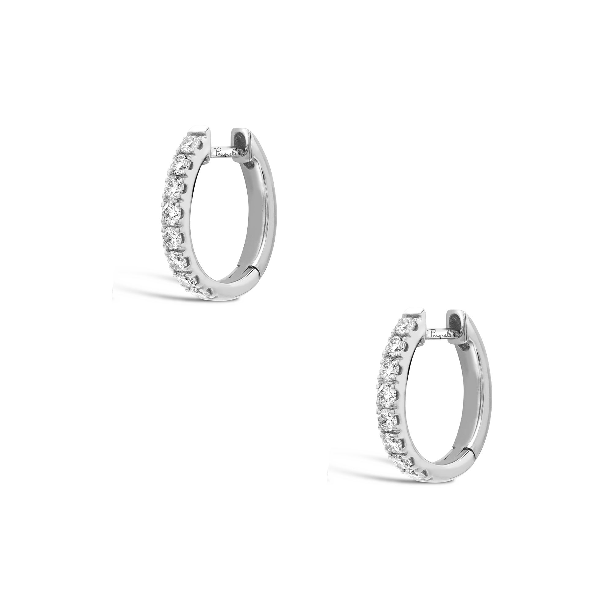 Brilliant Cut Diamond Hoop Earrings Brilliant cut, Claw set_3