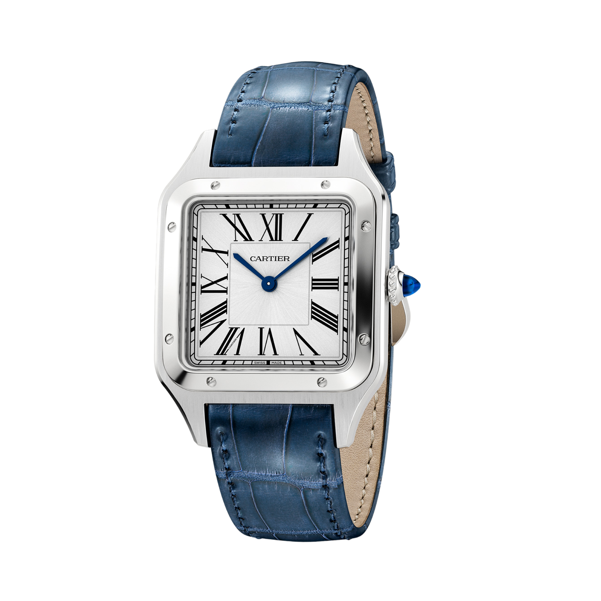 Cartier Santos-Dumont 31.4mm, Silver Dial, Roman Numerals_2