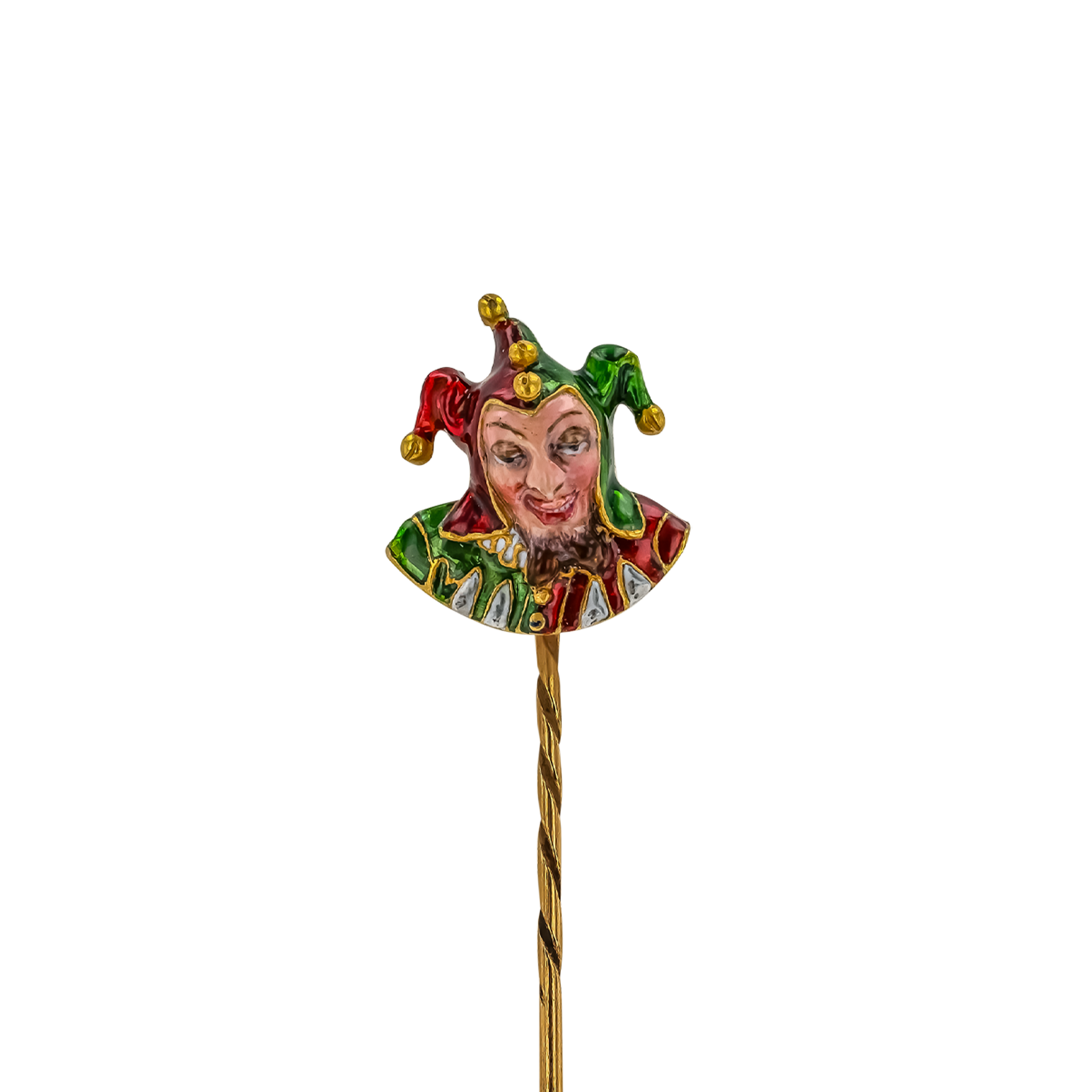 Edwardian Enamel Jester Stick Pin _2