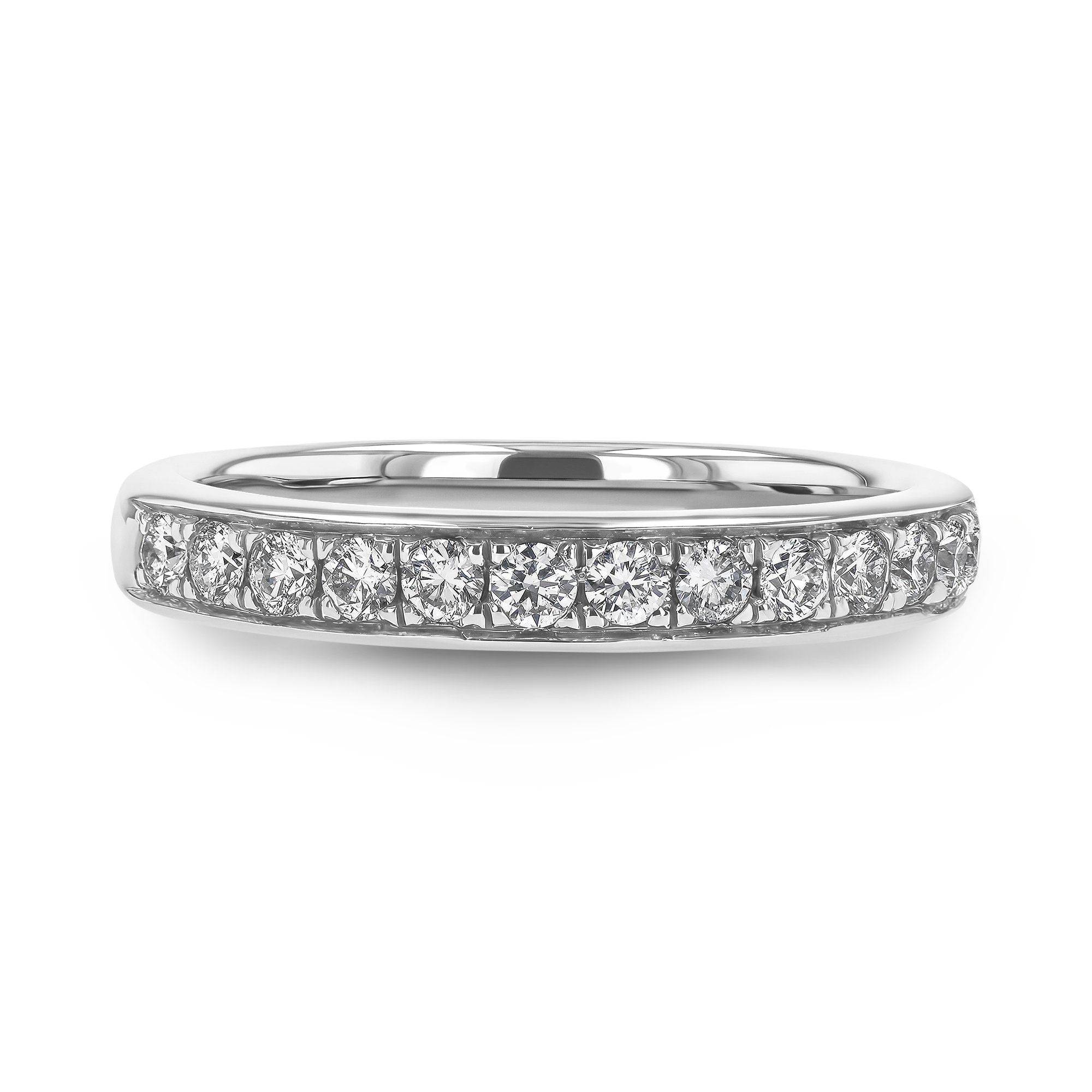 Brilliant Cut Diamond Half Eternity Ring Brilliant Cut, Half Eternity, Thread Set_2