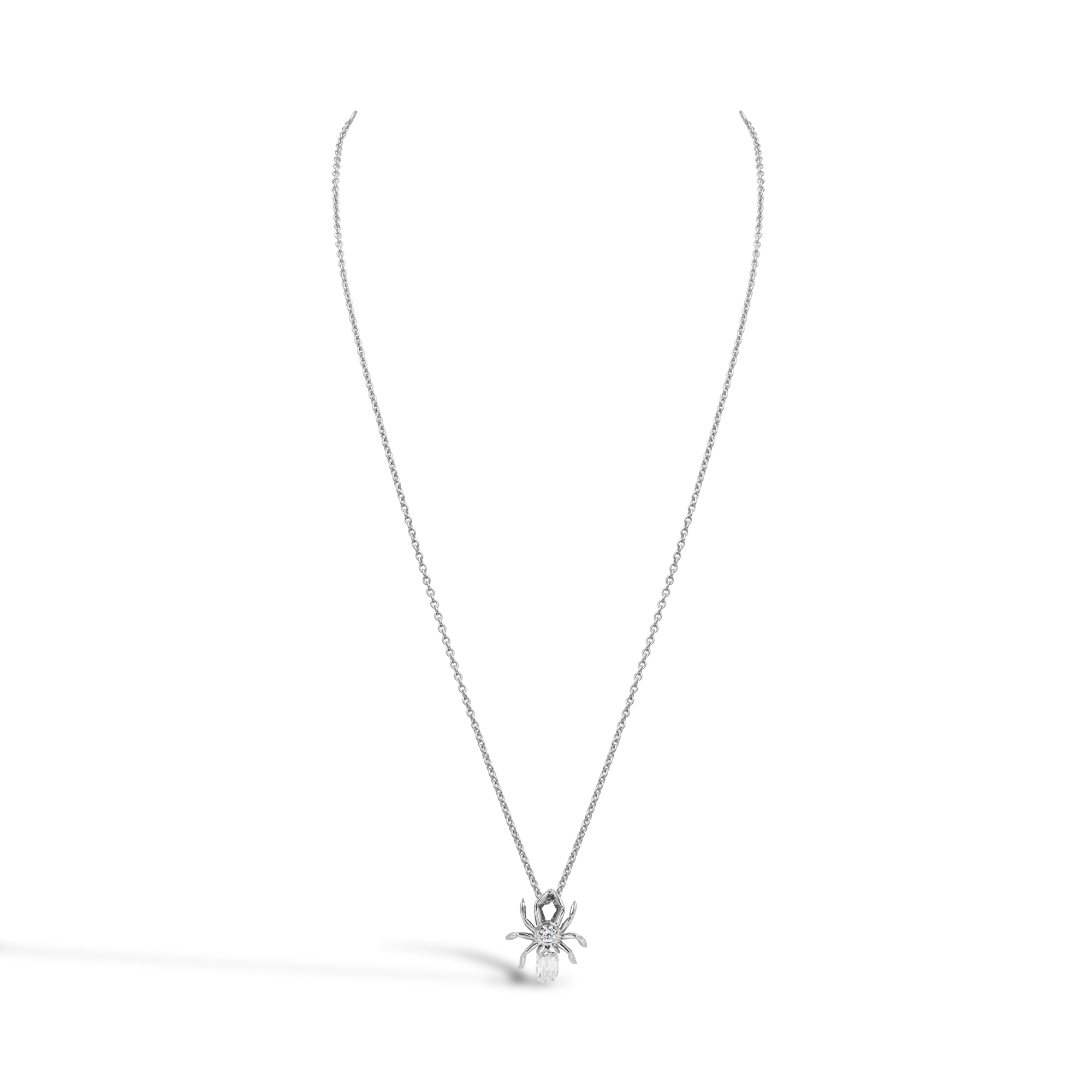 Briolette Cut 0.46ct Diamond Spider Pendant in Platinum Briolette Cut, Claw Set_2