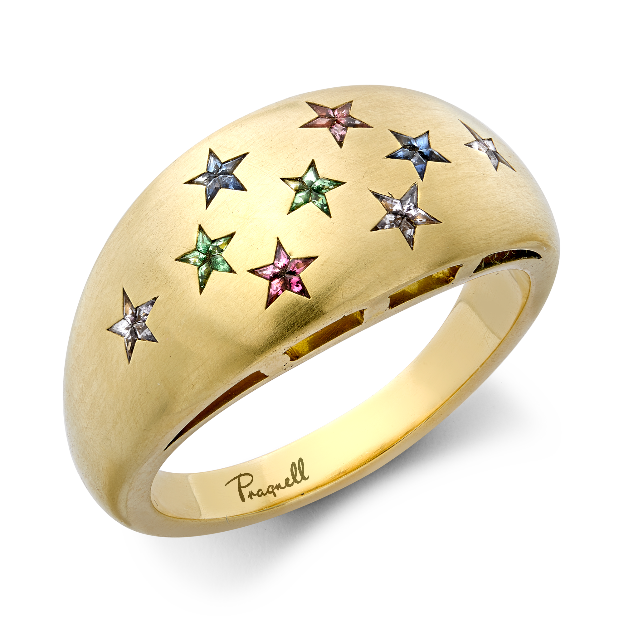 RockStar Multi Gemstone Bombe Ring Kite Cut_1